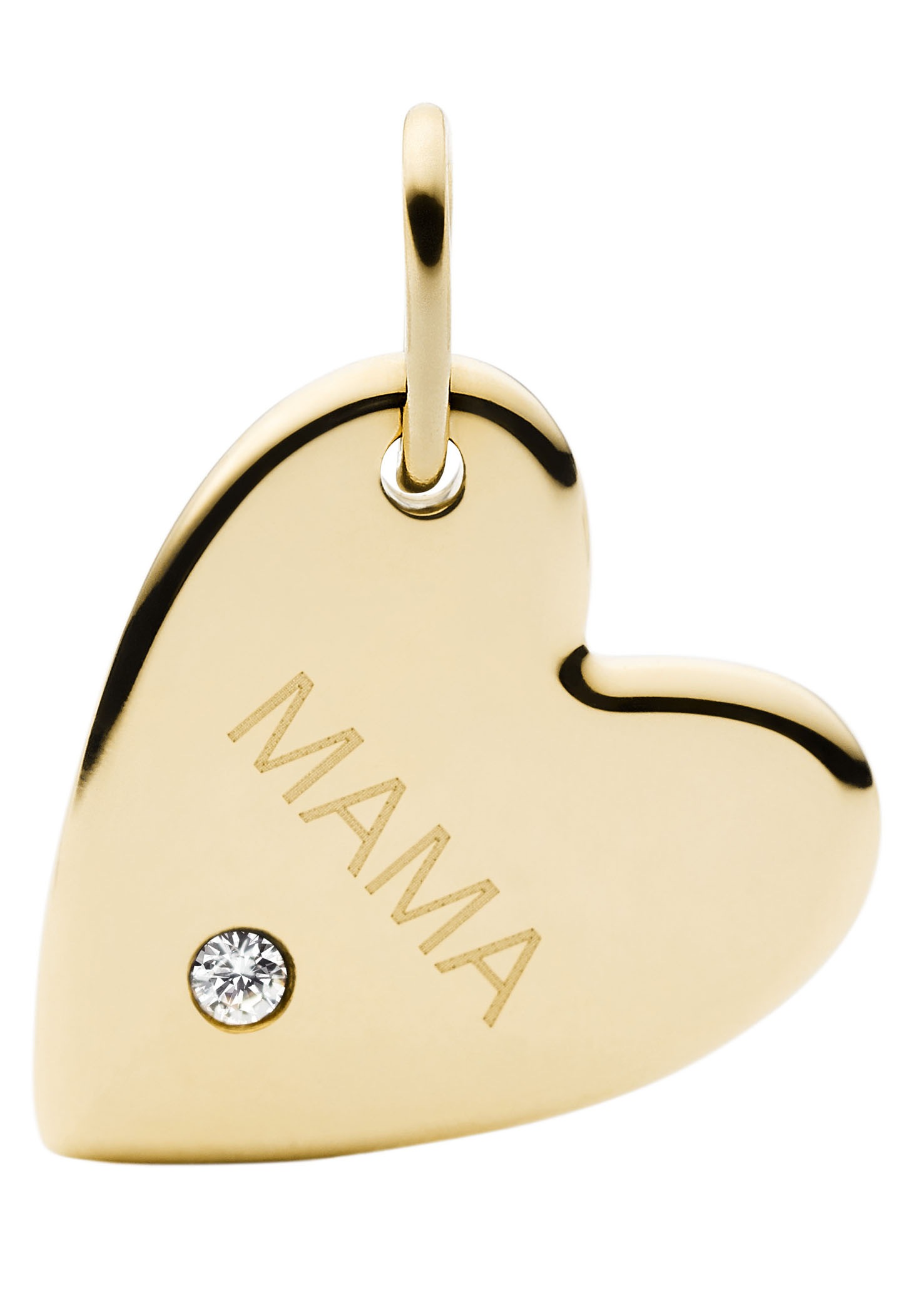 Fossil Herzanhänger »Herz/Mama, CHARMS, JF03473710«, mit Glasstein kaufen
