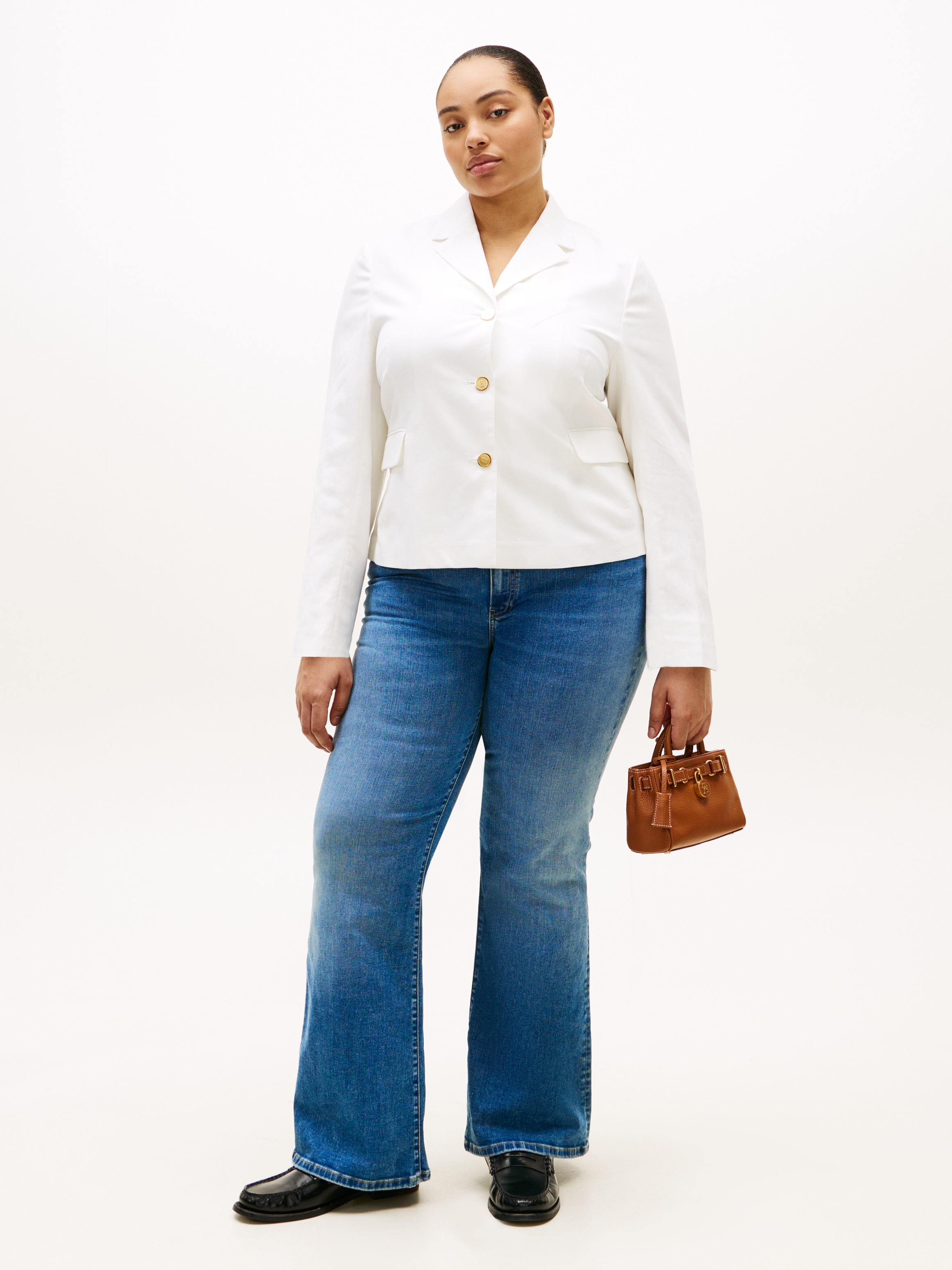 Tommy Hilfiger Curve Jackenblazer »CRV LINEN MIX SLIM BLAZER« in großen Größen