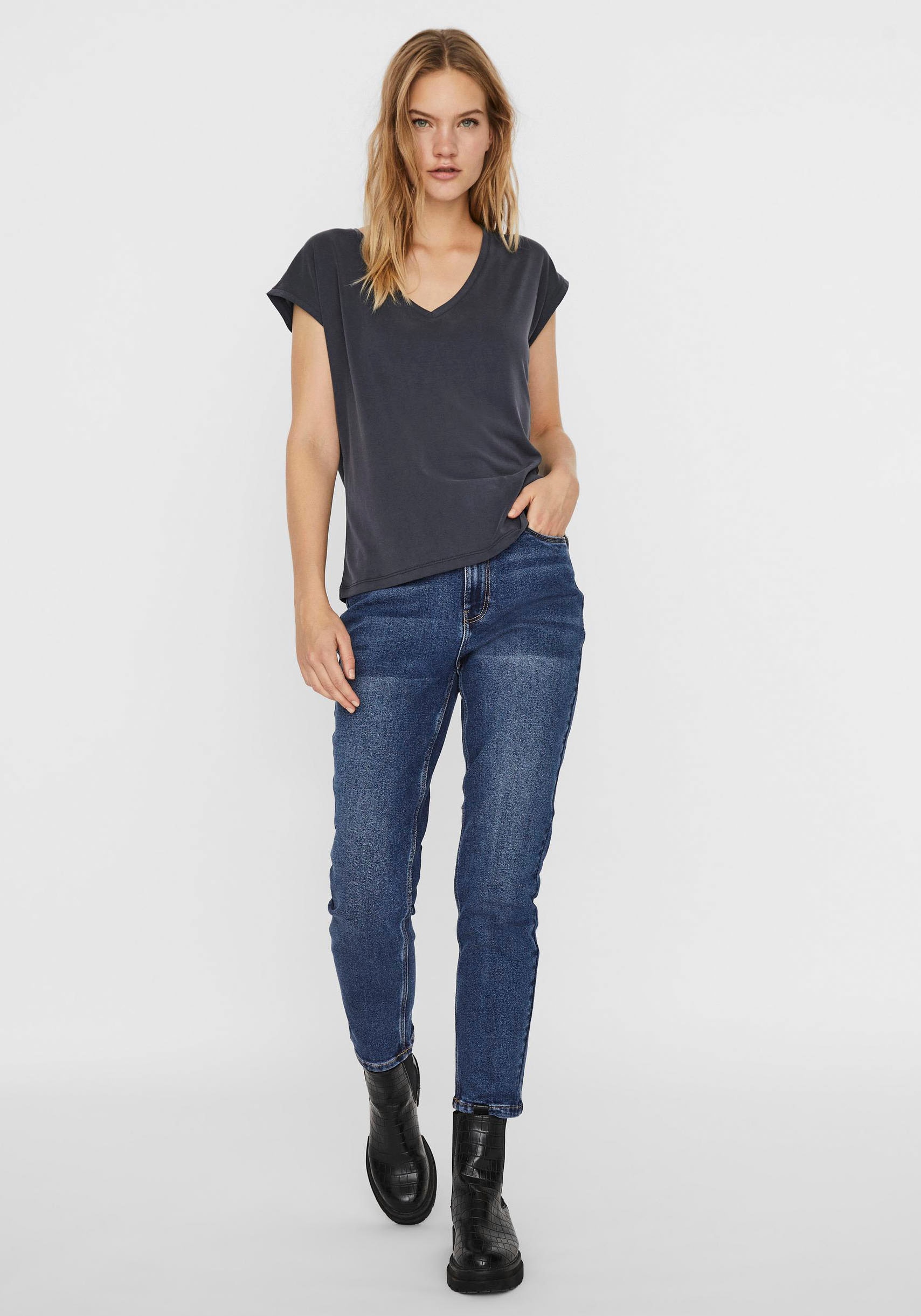 Vero Moda V-Shirt »VMFILLI SS V-NECK TEE GA NOOS«