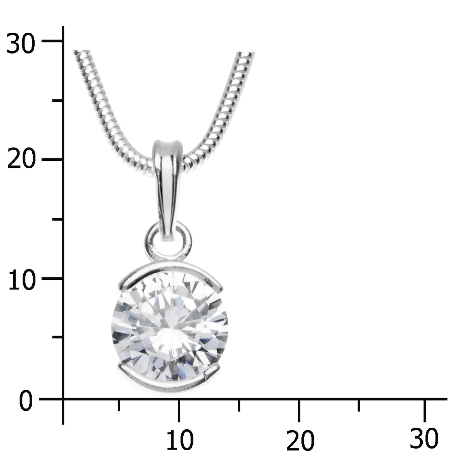 OSTSEE-SCHMUCK Kette mit Anhänger »- Fronika 10 mm - Silber 925/000 - Zirkonia«