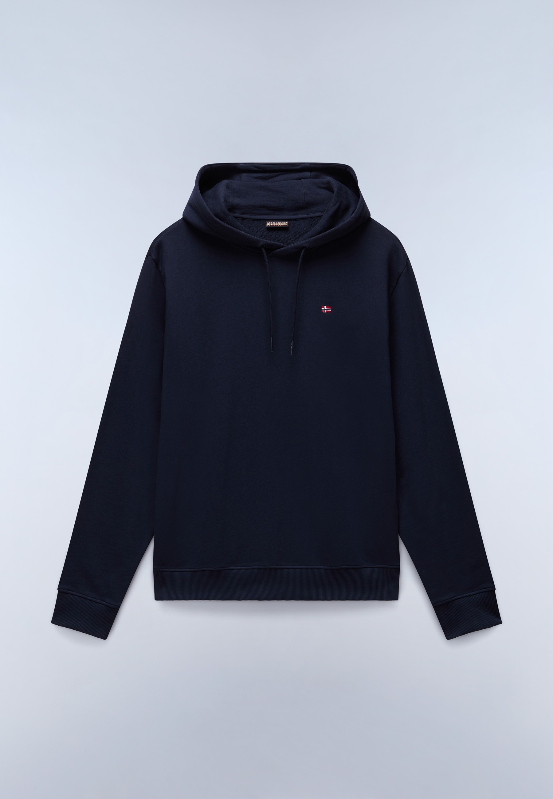 Napapijri Kapuzensweatshirt »BALIS H SUM BLU MARINE«, Mit Markenlabel an der Seite; mit Rippbündchen an Saum und Ärmeln
