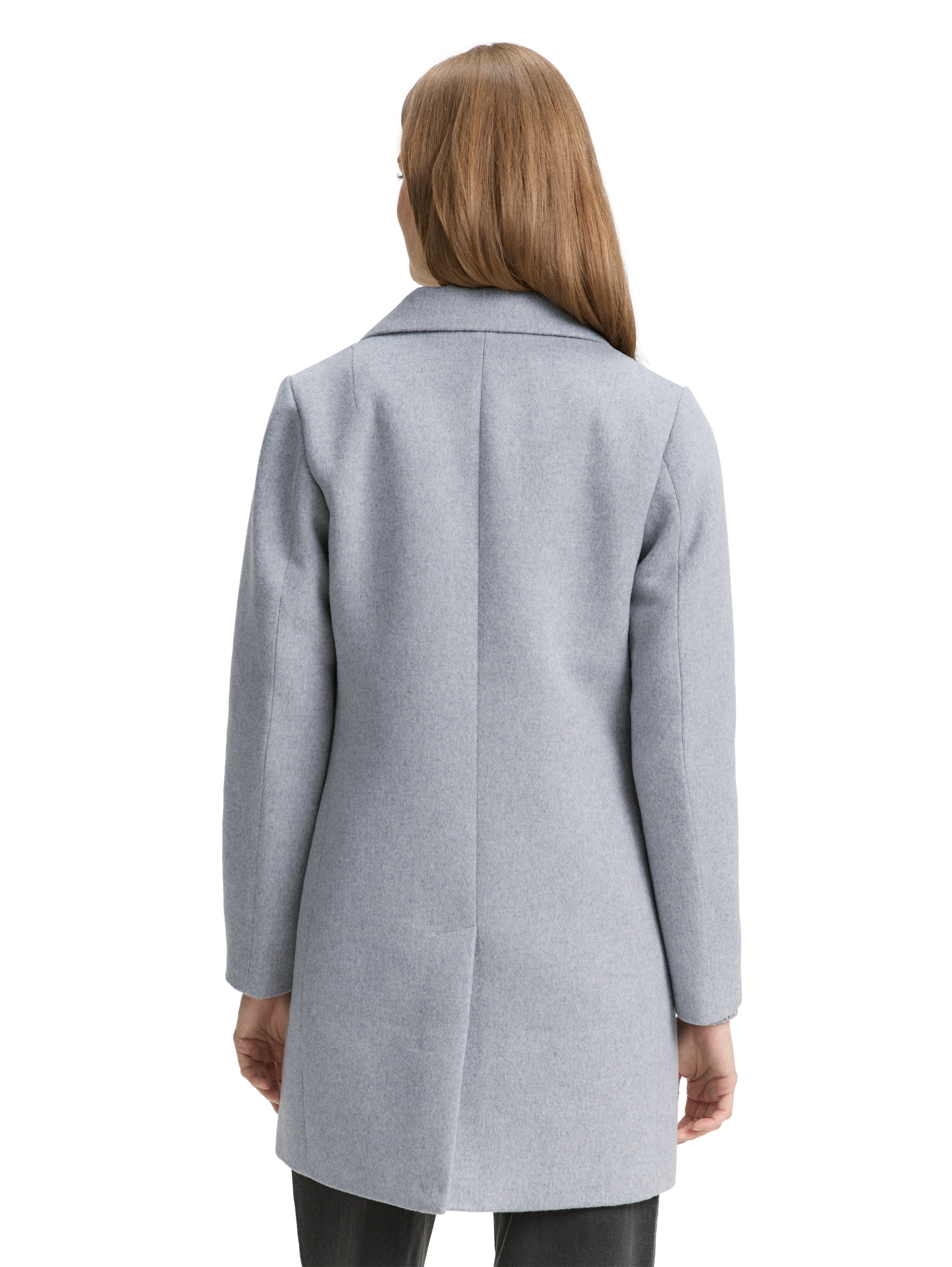 TOM TAILOR Denim Wollmantel, mit Taschen