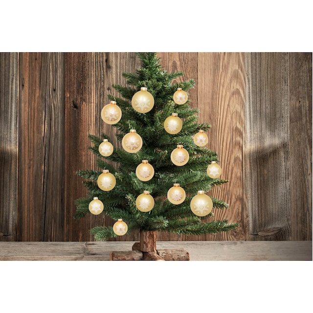 Krebs Glas Lauscha Weihnachtsbaumkugel »Schneeflocke goldfarben«, (Set, 16  St.), Weihnachtsdeko, Christbaumschmuck, Christbaumkugeln aus Glas günstig  online kaufen