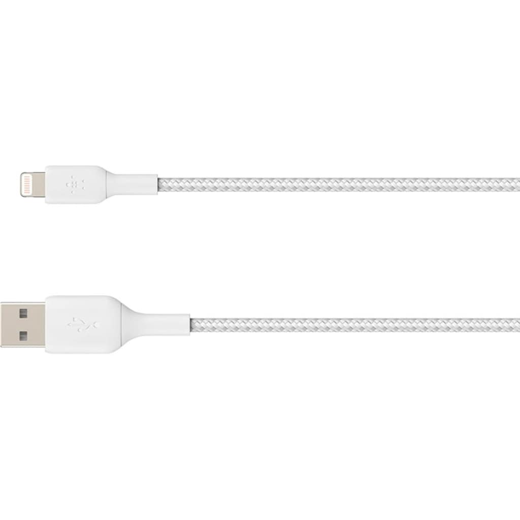 Belkin Smartphone-Kabel »Lightning Lade/Sync Kabel ummantelt mfi 2m«, Lightning-USB Typ A, 200 cm