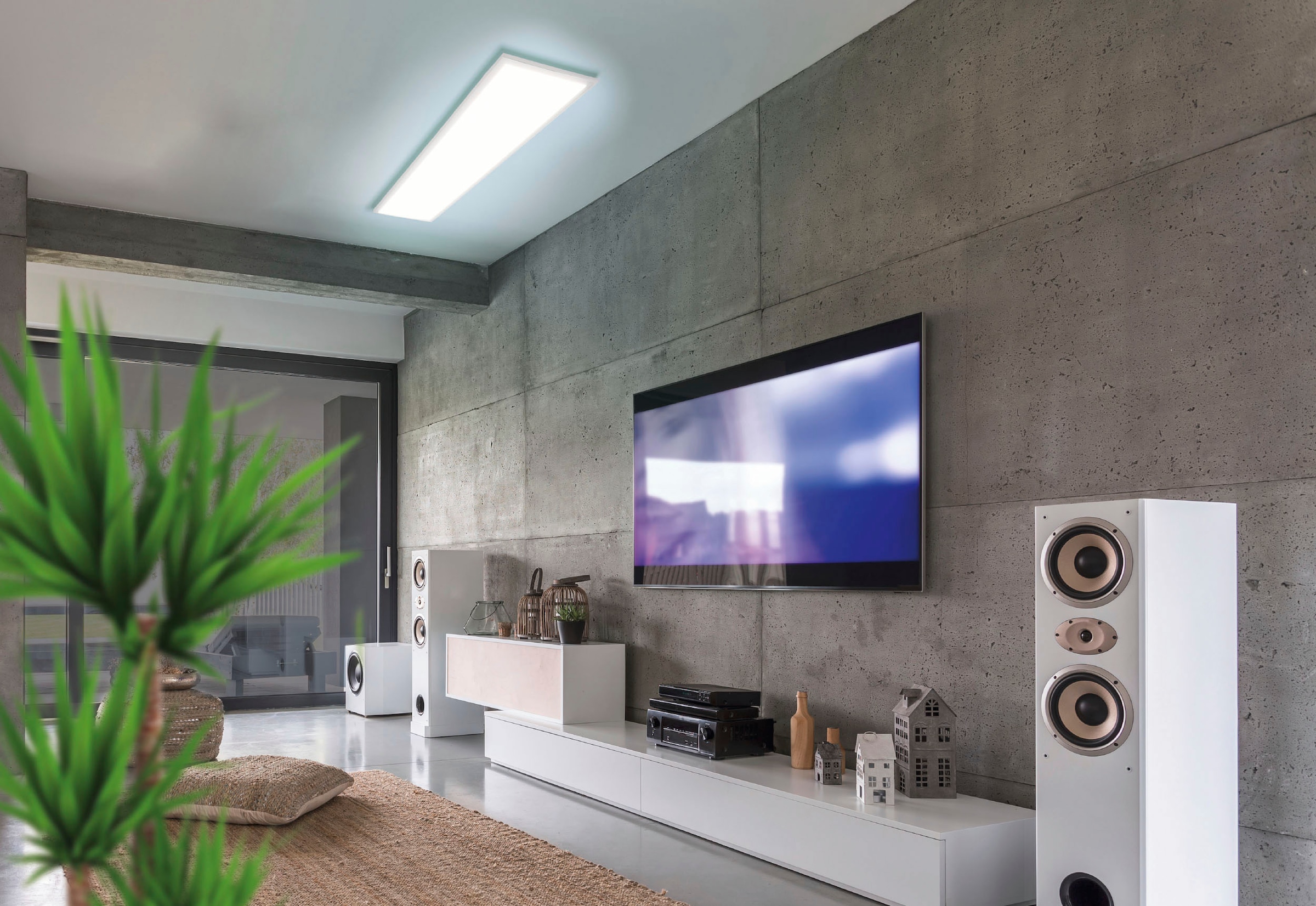 EGLO LED-Deckenleuchte »SALOBRENA-B« in weiß aus Alu, Stahl / inkl. LED fest integriert - 32,5 Watt, Gr. ca. 120 x 30 cm