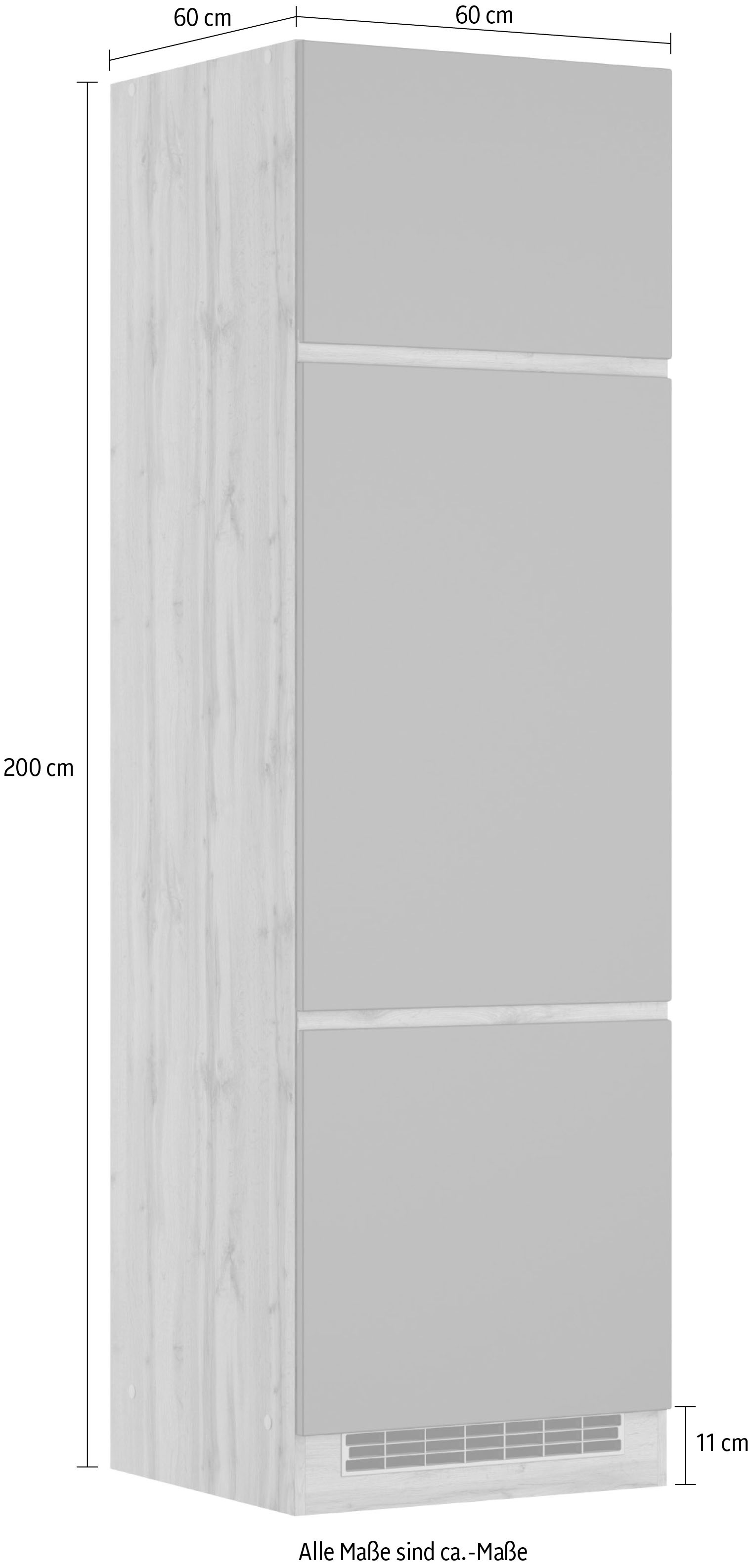 HELD MÖBEL Kühlumbauschrank »Riesa«, Breite 60 cm, MDF-Fronten auf Rechnung  bestellen | Kühlschrankumbauschränke