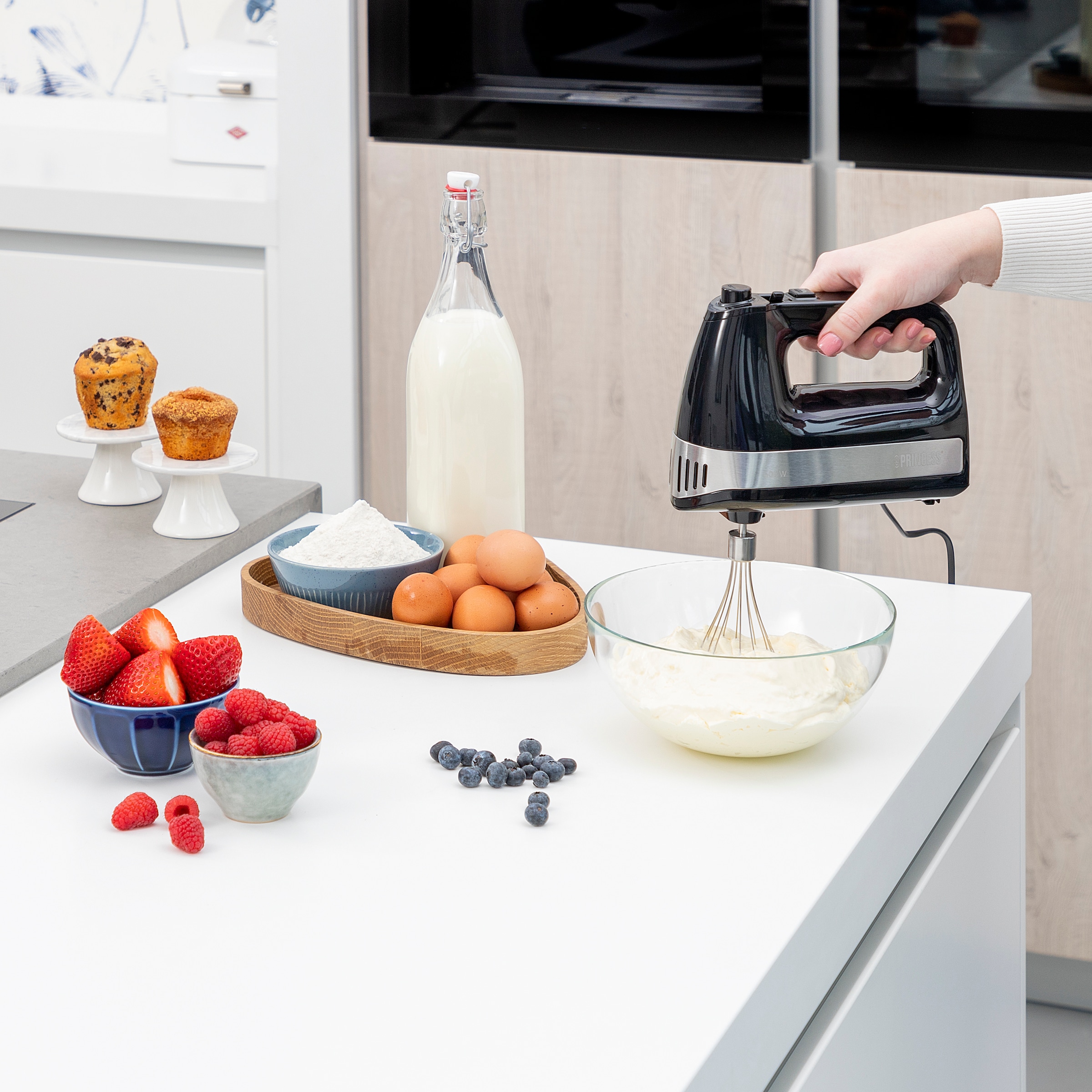 PRINCESS Handmixer »222206 Power 500«, 500 W, leistungsstarker Motor - Aufbewahrungsbox