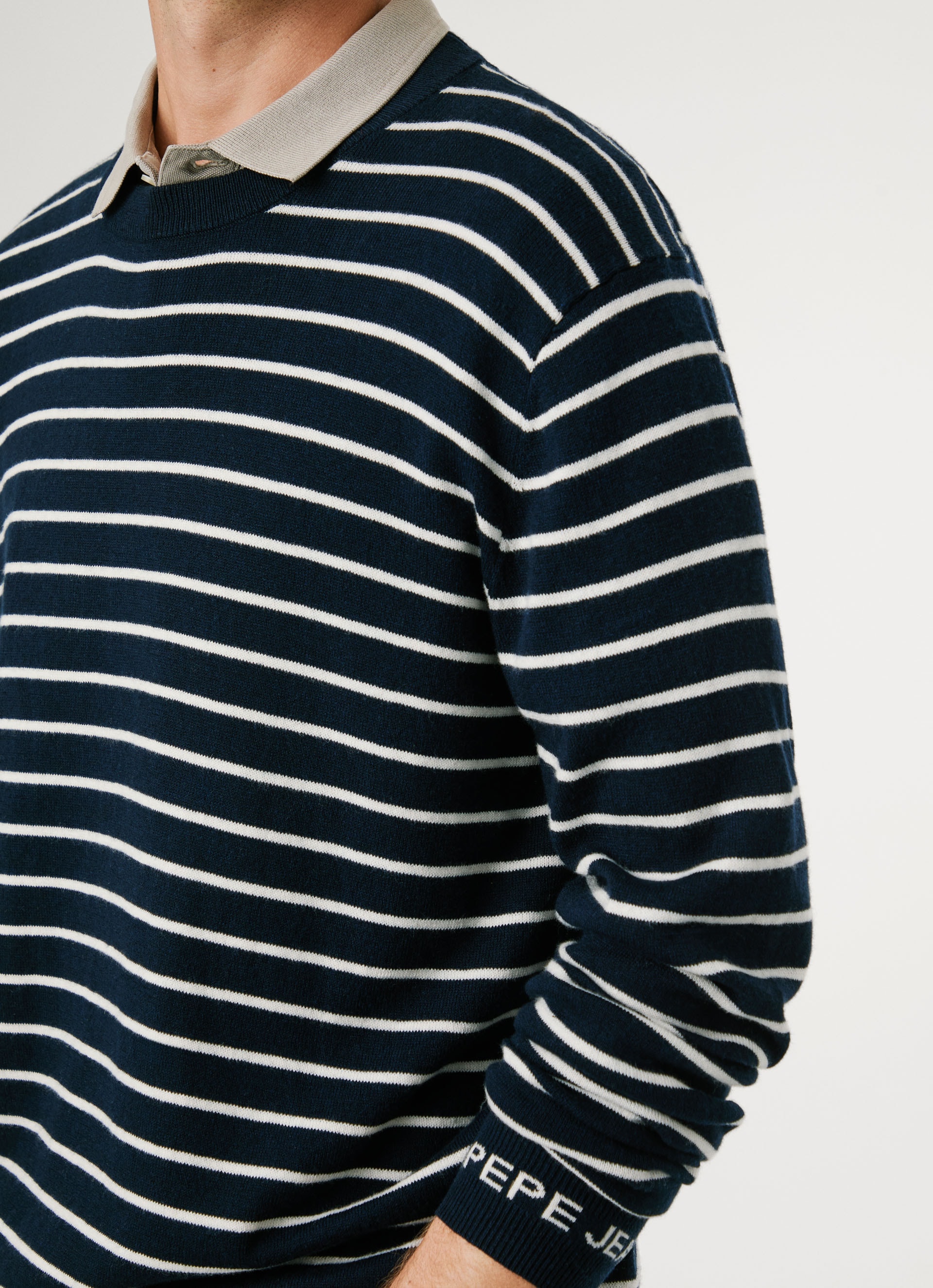 Pepe Jeans Rundhalspullover »ANDRE STRIPES«, mit Kaschmir-Anteil, gestreift