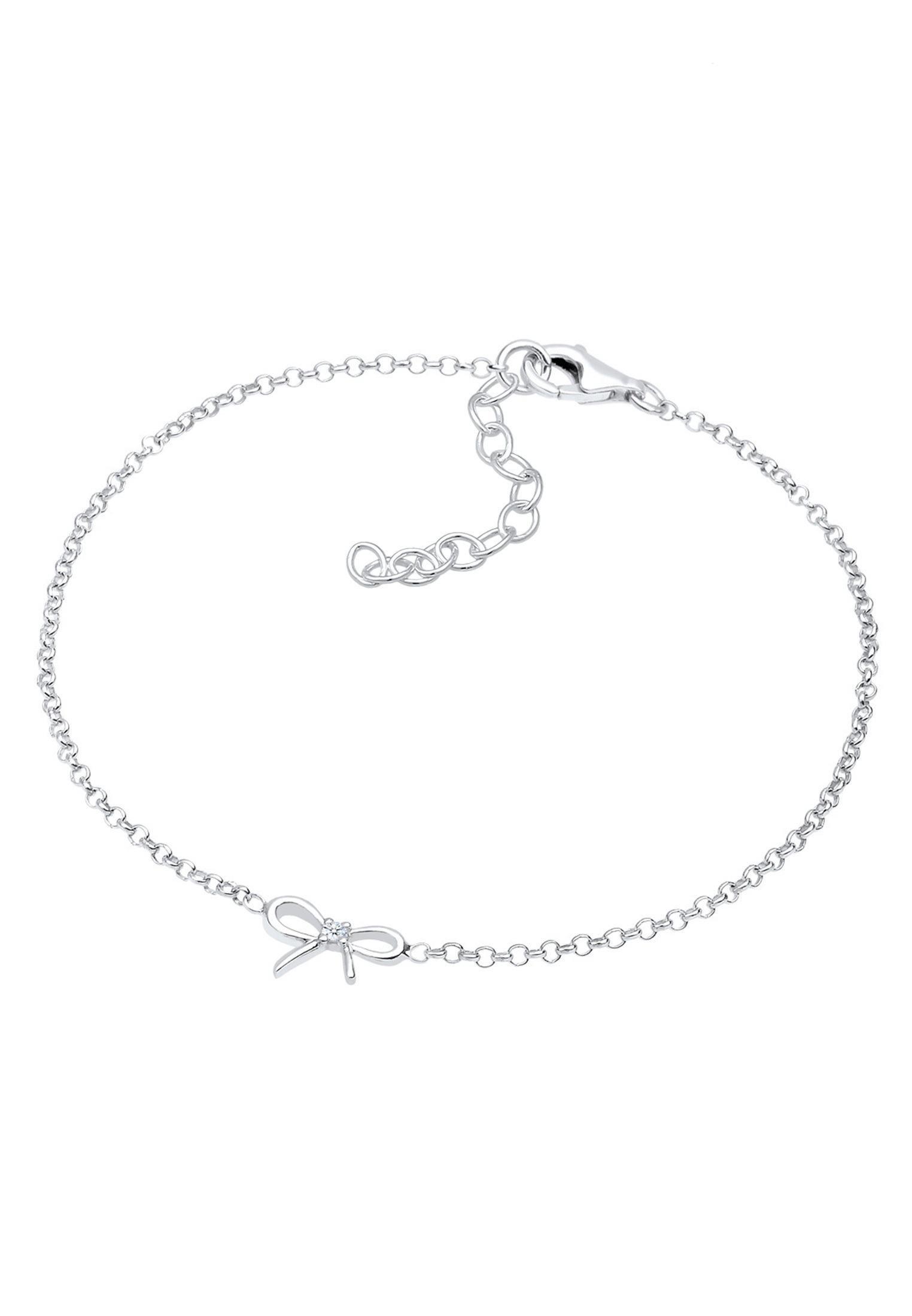 Elli DIAMONDS Armkette »Armband Schleife Diamant Weiß Brillantschliff (0.015 ct) 925 Sterling Silber«