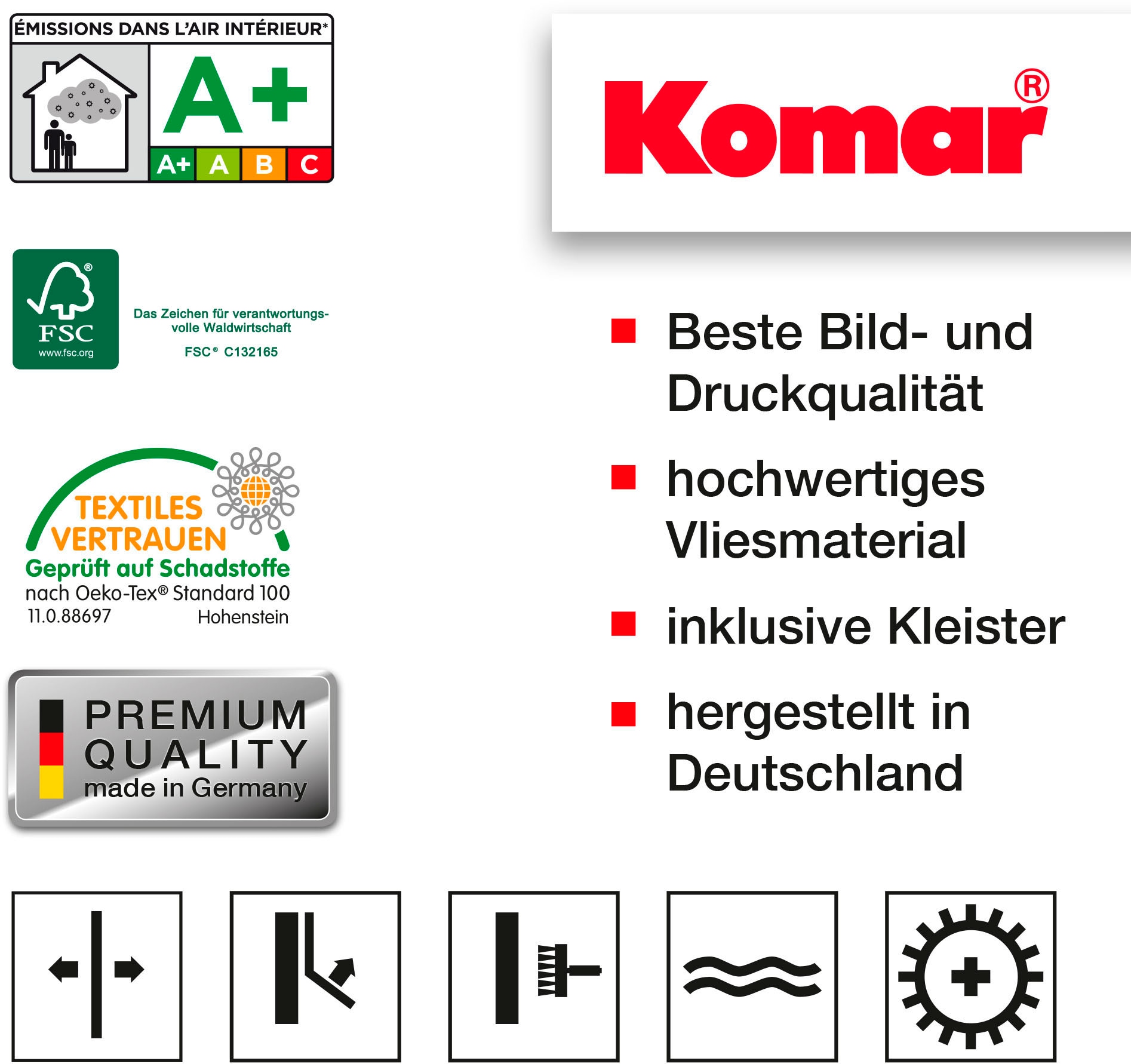 Komar Vliestapete »Digitaldruck Vlies -  Wondrous Watermarks - Größe 300 x 250 cm« bedruckt glatt Wohnzimmer, Schlafzimmer