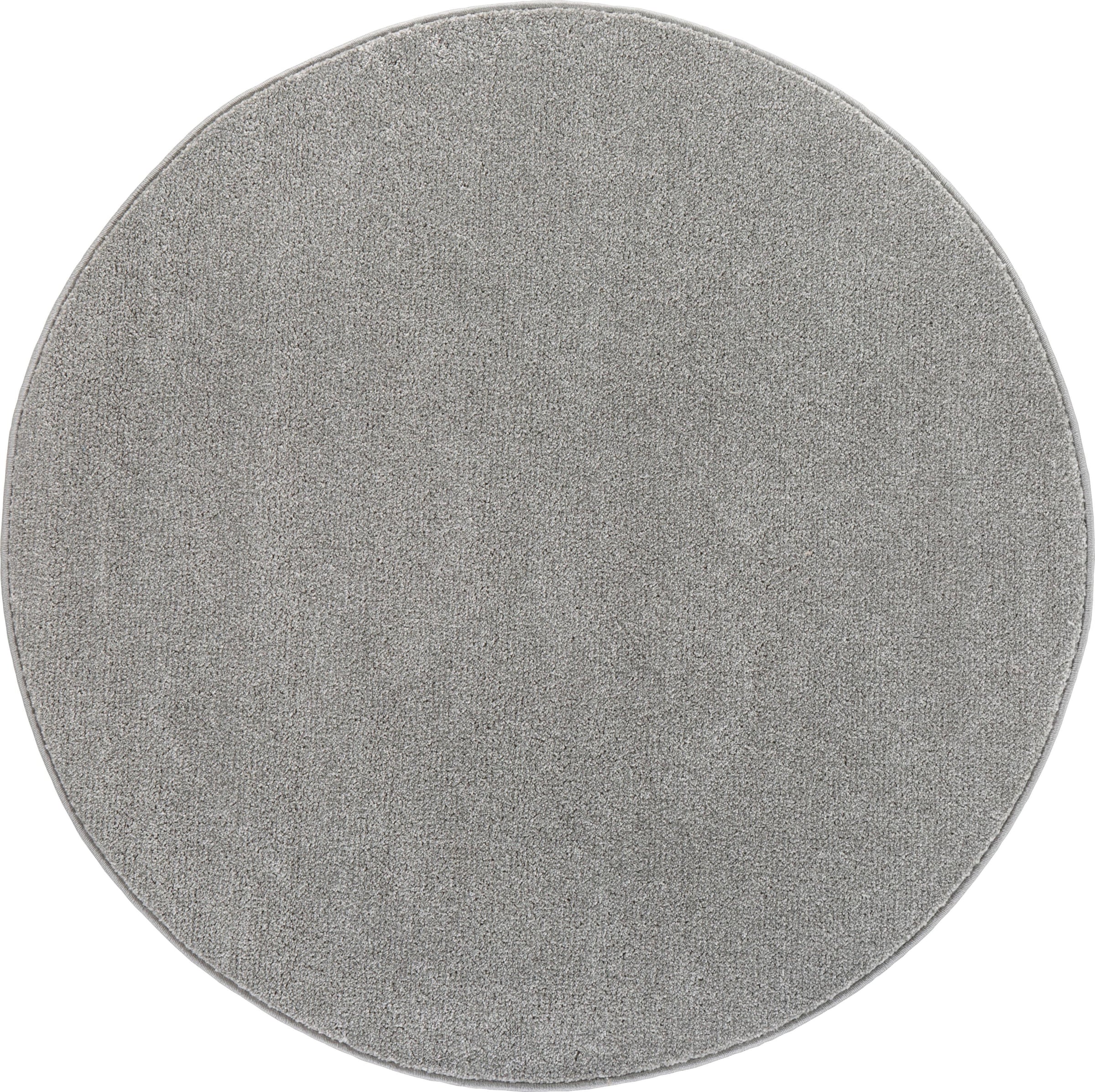 Andiamo Teppich »Jerez«, rund, 8 mm Höhe, Kurzflor, gewebt, Uni-Farben, Wohnzimmer & Schlafzimmer