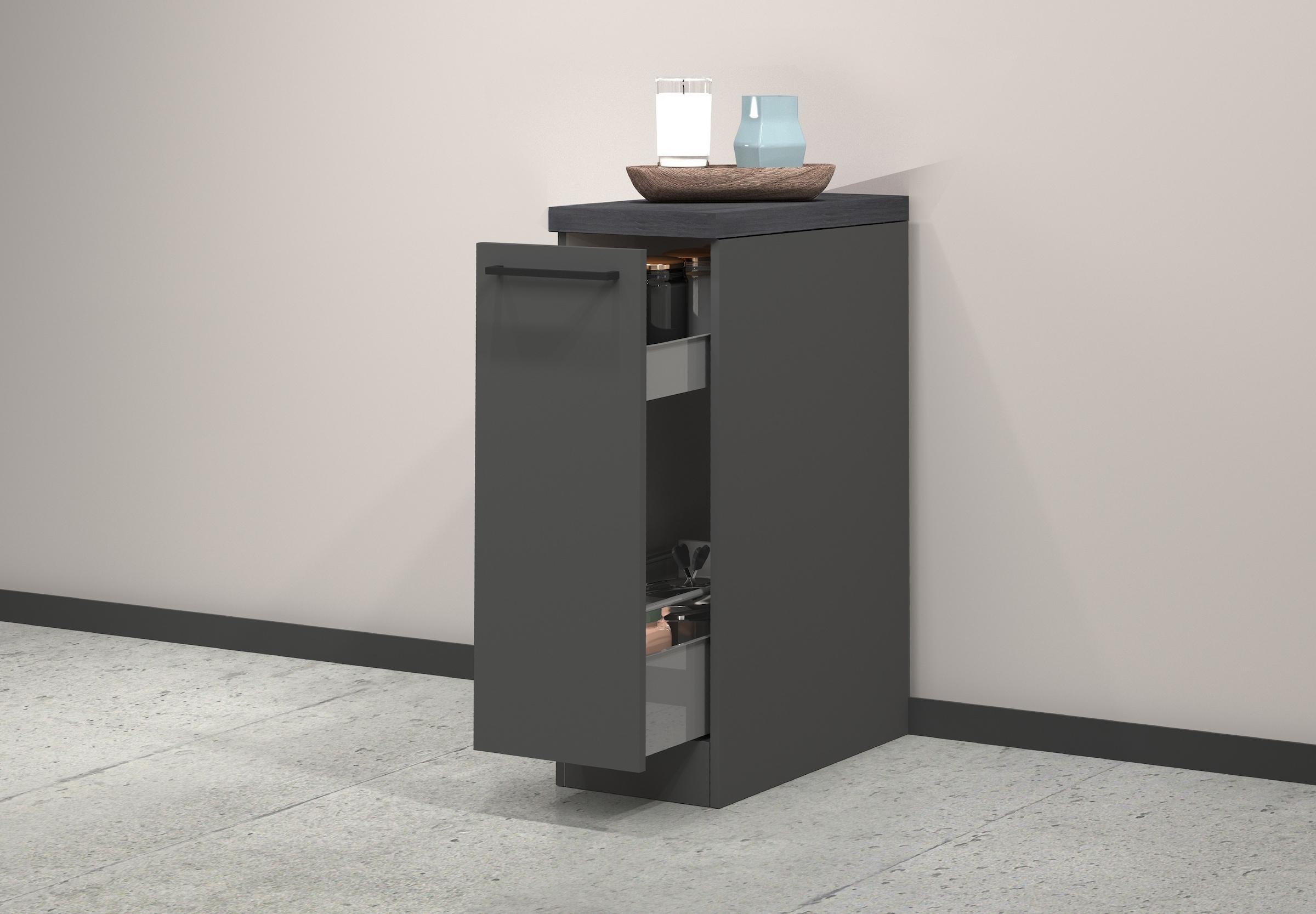 KOCHSTATION Apothekerschrank »KS-Sole,Apothekerkommode« Breite/Höhe 30/85 cm, Anbau-und Unterbau möglich