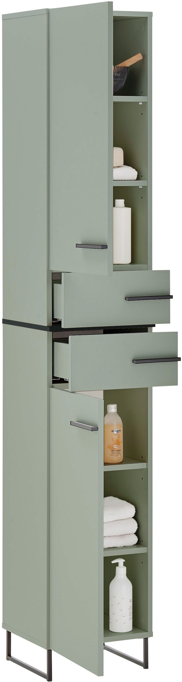 BASIC by Balculina Hochschrank »Palermo« 1 Stk. tlg. Breite 35cm, Softclose, Metallfüße