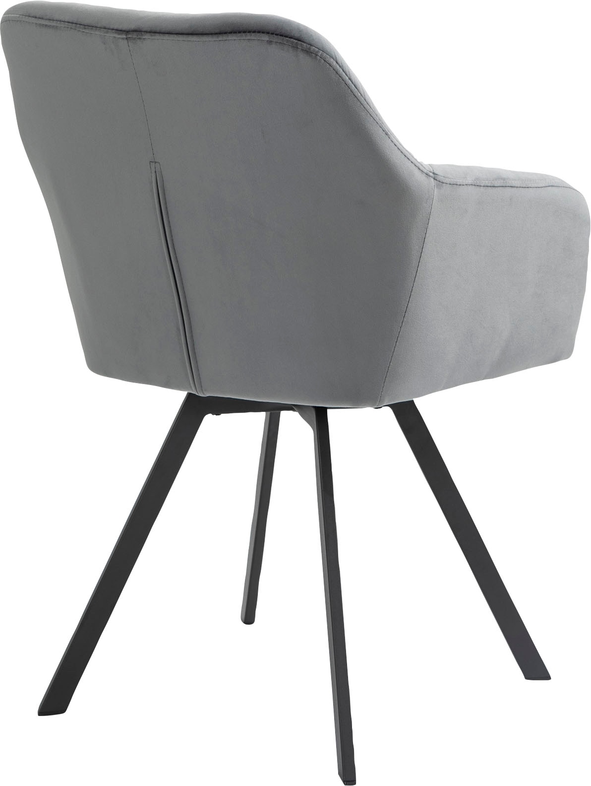 SalesFever Esszimmerstuhl »Toronto Stuhl - Stilvoller Armlehnstuhl mit Steppungen« () 1 Stk.Esszimmersessel, 360° Drehplatte unter der Sitzfläche