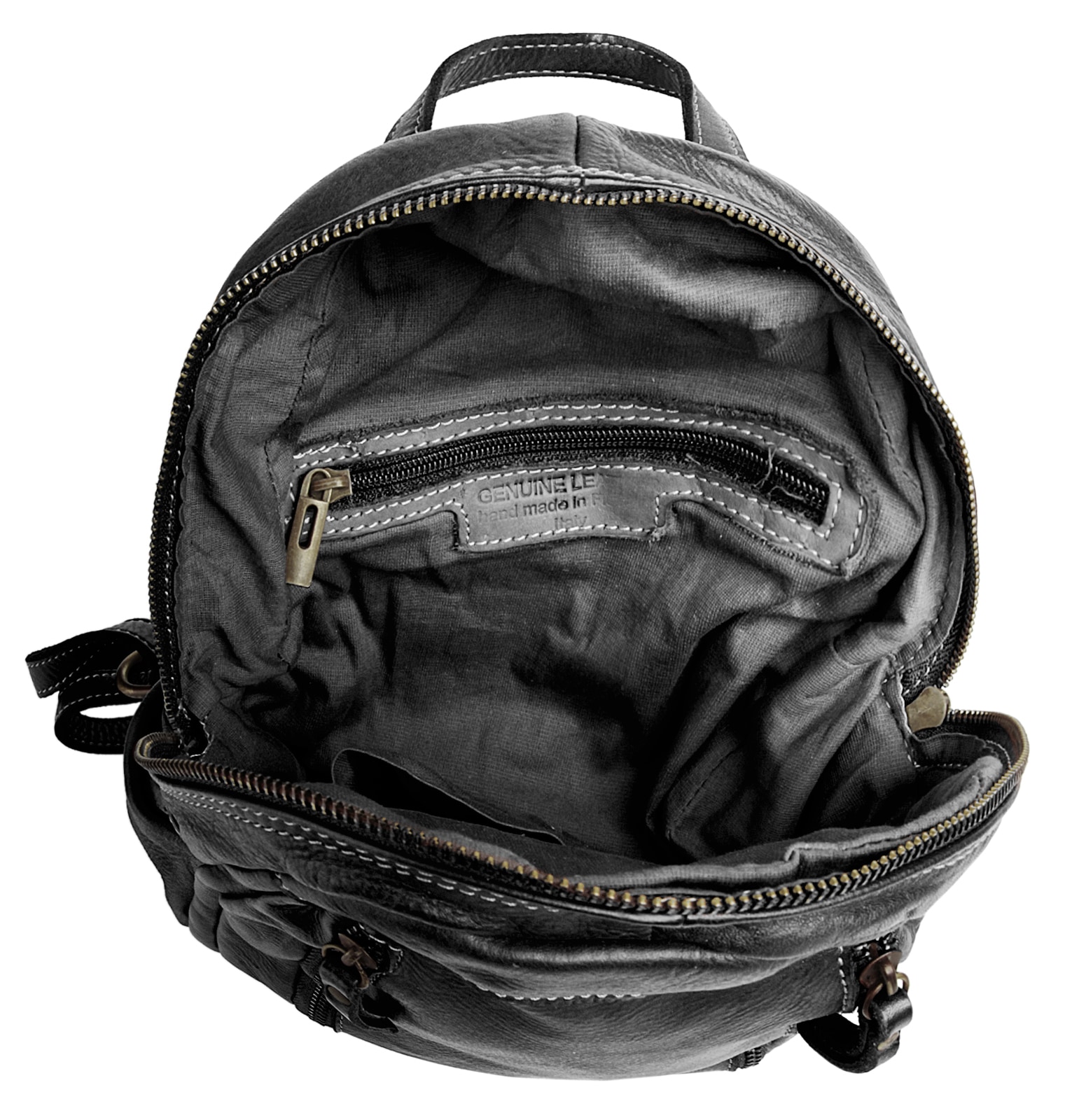 Cluty Cityrucksack, echt Leder, Made in Italy