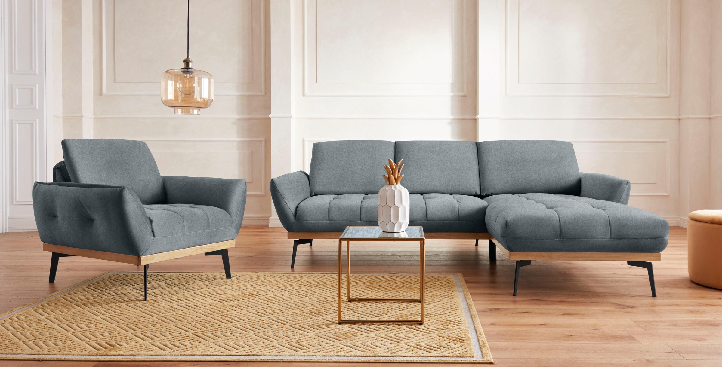 exxpo - sofa fashion Sessel »Palic, Loungesessel«, inklusive Rückenverstellung
