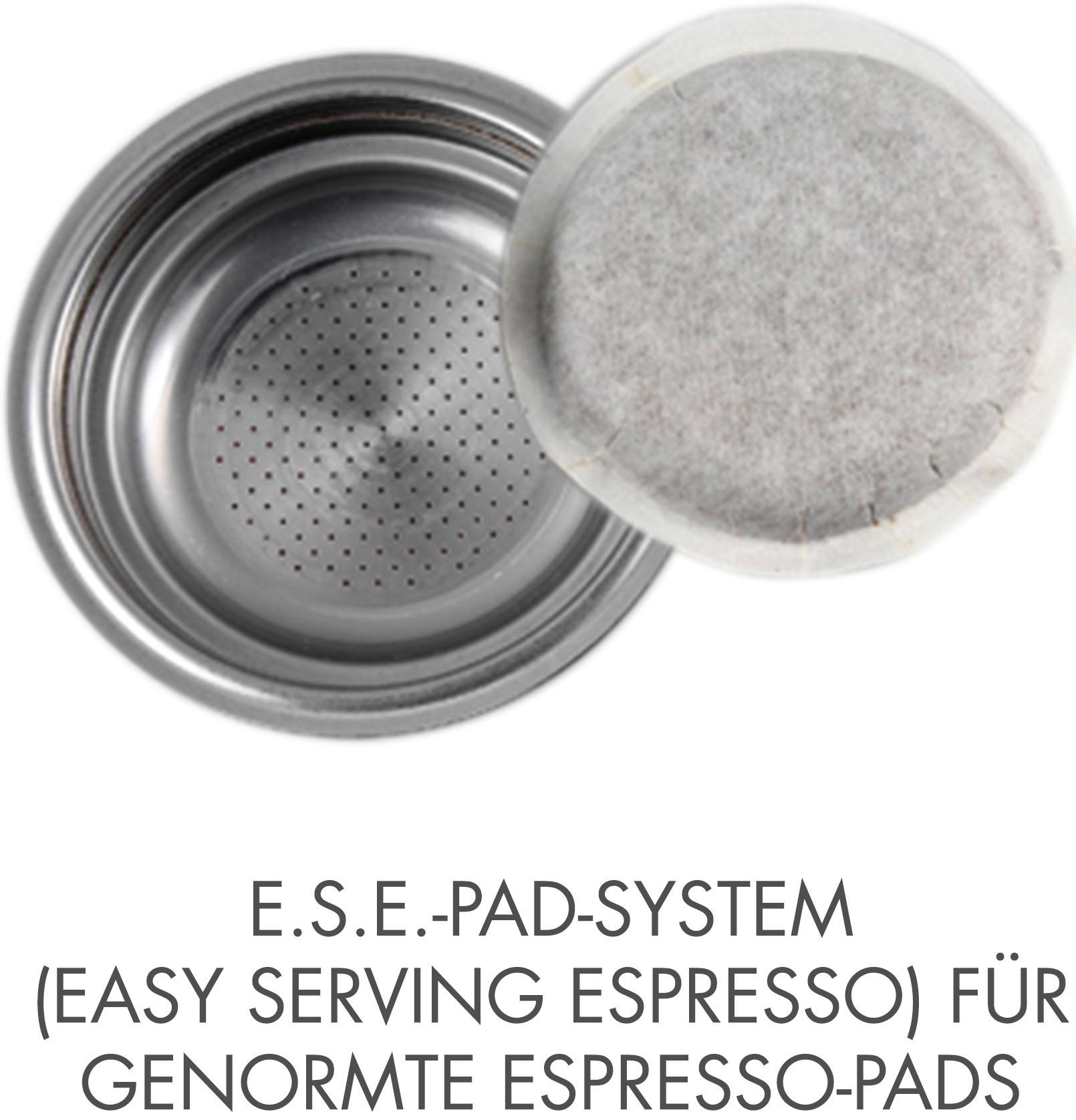 Gastroback Espressomaschine »Design Espresso Plus 42606« Siebträger, auch für Espressopads geeignet, inkl. Milchkännchen
