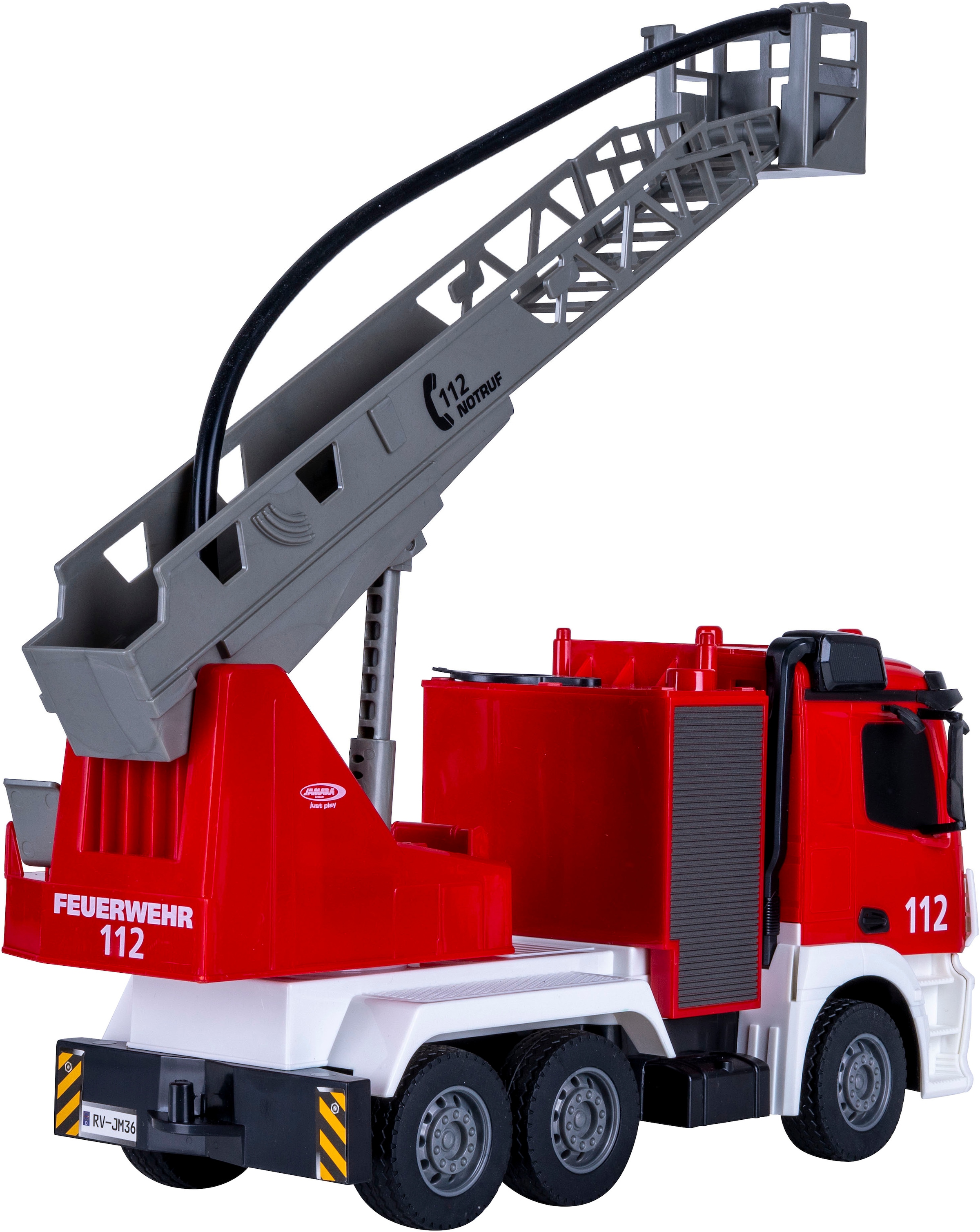 Jamara RC-LKW »Feuerwehr Drehleiter Mercedes -Benz Antos 2,4GHz« mit Spritzfunktion; LED-Licht; Maßstab 1:26