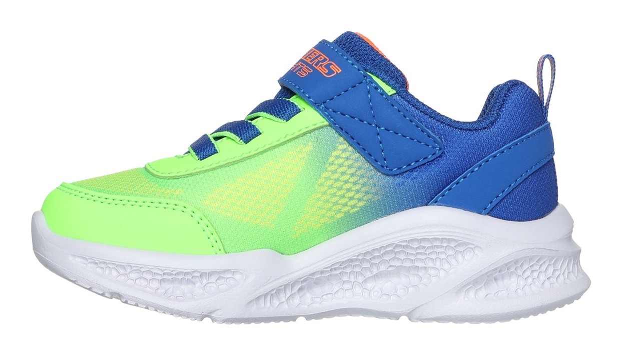 Skechers Lauflernschuh »SKECHERS METEOR-LIGHTS«, Blink,-Klettschuh zum Schlüpfen, Neon, Größenschablone zum Download