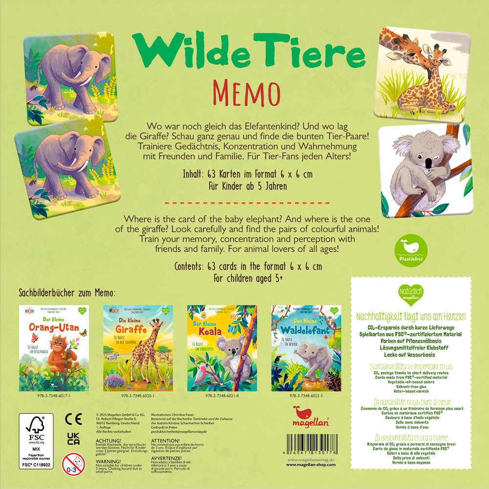 Magellan Spiel »Wilde Tiere - Memo«, Made in Germany