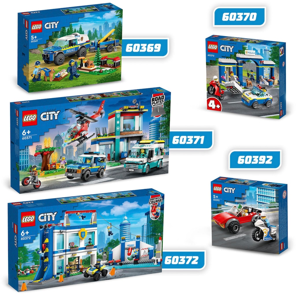 LEGO® Konstruktionsspielsteine »Mobiles Polizeihunde-Training (60369), LEGO® City«, (197 St.), Made in Europe