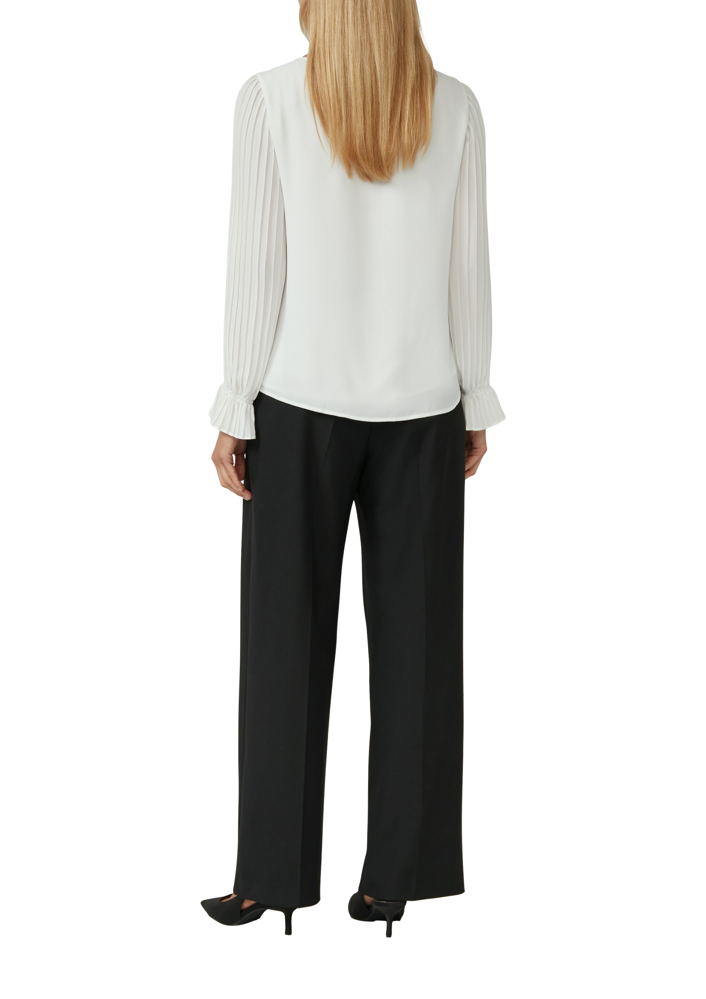 s.Oliver BLACK LABEL Langarmbluse mit gerafften Armen