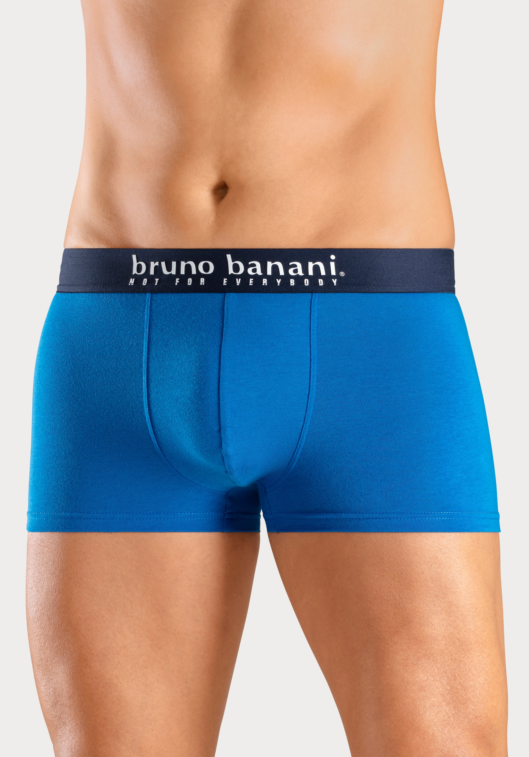 Bruno Banani Boxer »Boxershorts für Herren« Packung, 4er-Pack, 4 Stk. tlg., mit Palmendruck und unifarben aus Baumwollmischung