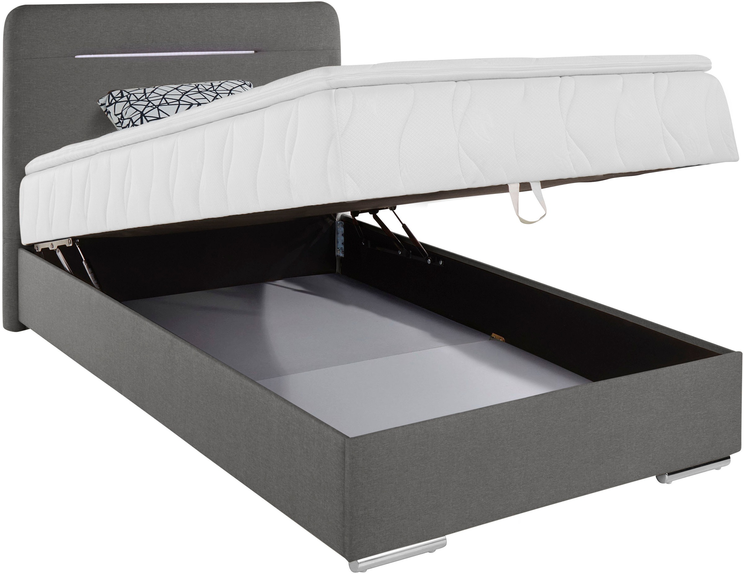 COTTA Boxbett »Lighstar«, inklusive LED-Beleuchtung, Topper, Bettkasten und Zierkissen
