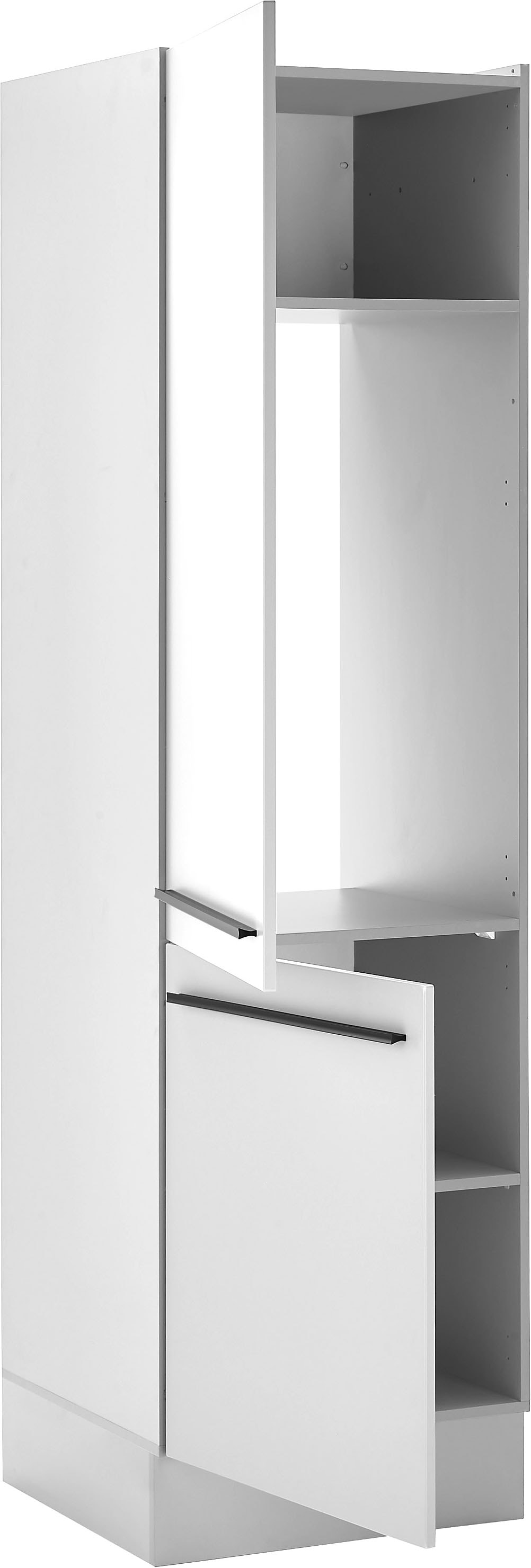 BASIC by Balculina Kühlumbauschrank »Denver, Küchenschrank BxHxT 60 x 211 x 57« 1 Stk. tlg. Breite 60cm, in grau matt/lancelot eiche