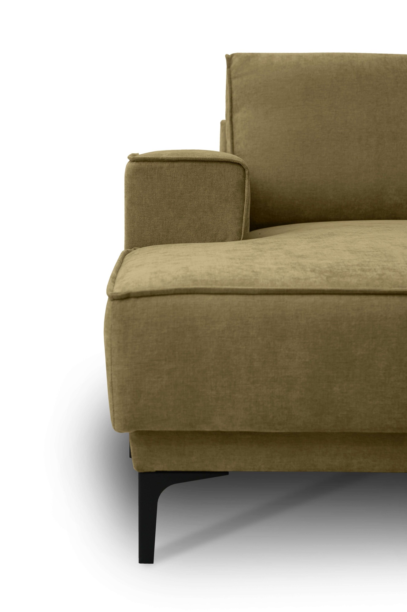 Places of Style Wohnlandschaft »Oland«, U-Form, 342 cm, Wellenunterfederung, Skandi-Design, Metallfüße