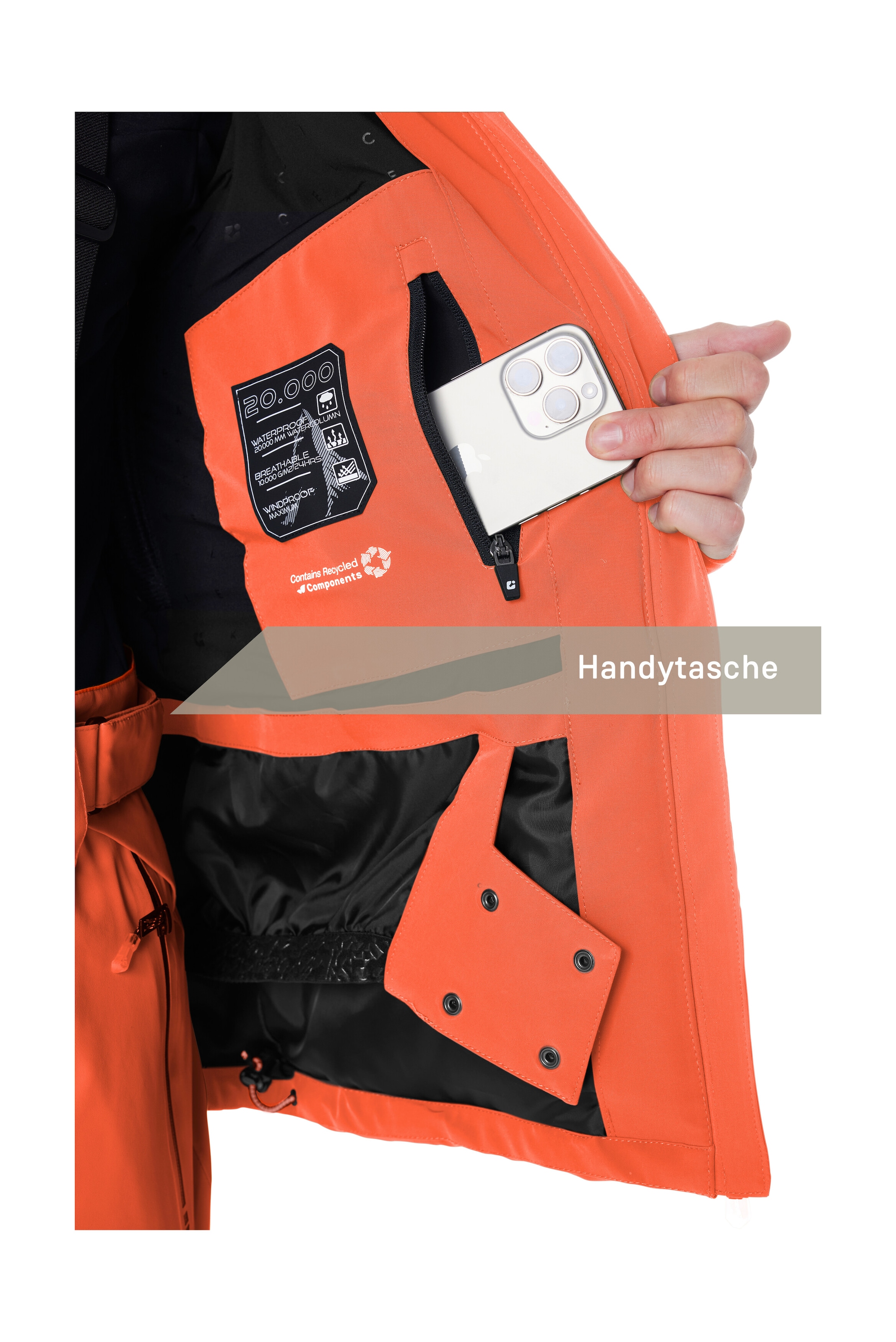 Killtec Skijacke »KSW 50 MN SKI JCKT« Herren Skijacke: wasserdicht, atmungsaktiv, 4-Wege-Stretch, Schneefang