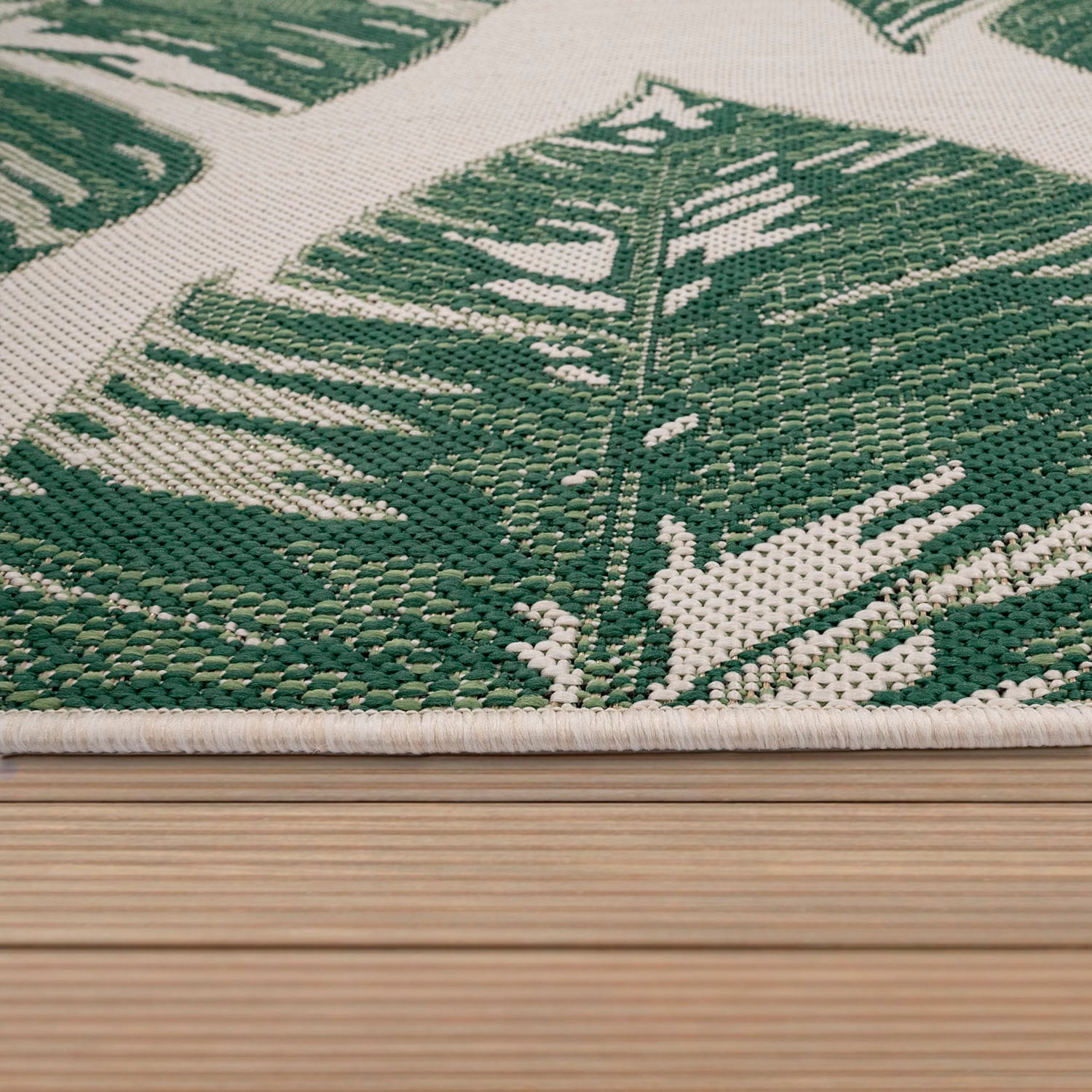 Paco Home Teppich »Ostende 553«, online Wohnzimmer Outdoor rechteckig, Palmenblätter, geeignet, Flachgewebe, Motiv kaufen und In