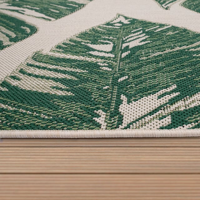 Paco Home Teppich »Ostende 553«, rechteckig, Flachgewebe, Motiv  Palmenblätter, In- und Outdoor geeignet, Wohnzimmer online kaufen