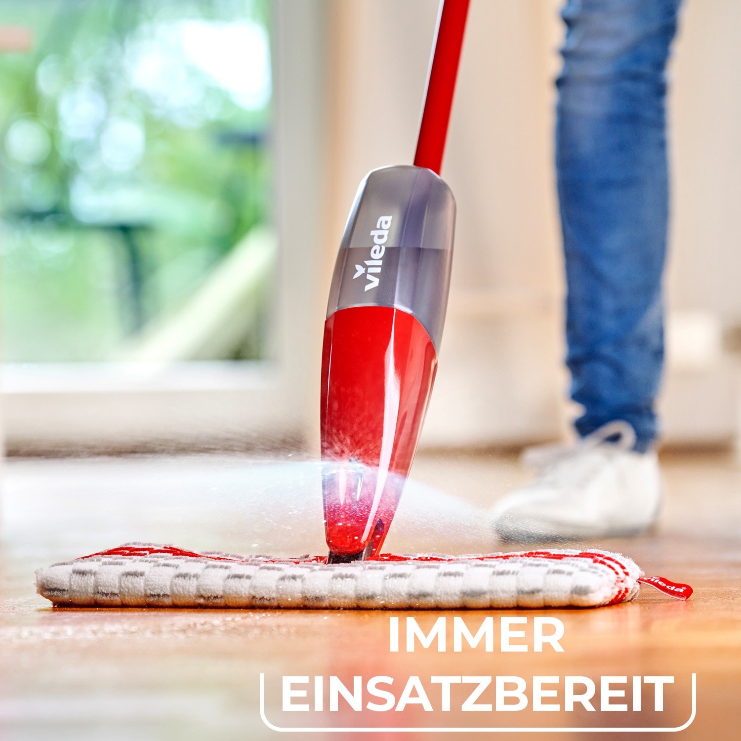 Vileda Bodenwischer-Set »Vileda 1-2-SPRAY MAX Sprühwischer Box«, (Set, 2 St., 1 1-2-Spray Max Sprühwischer, 1 1-2-Spray Max Wischbezug), Zeitsparende Reinigung ohne Eimer