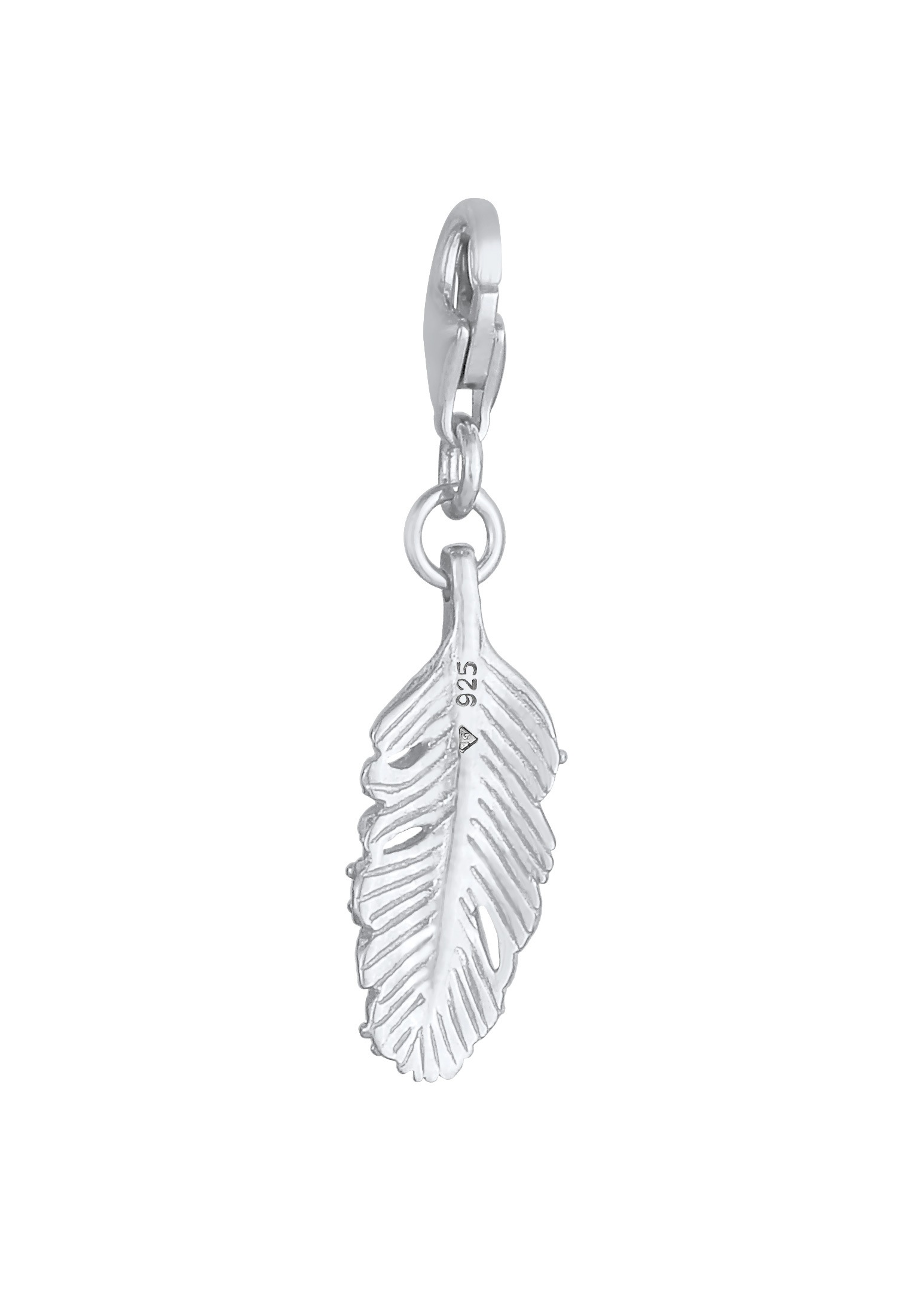 Nenalina Charm Blume »Charm Feder Emaille Kristalle Boho 925 silber«