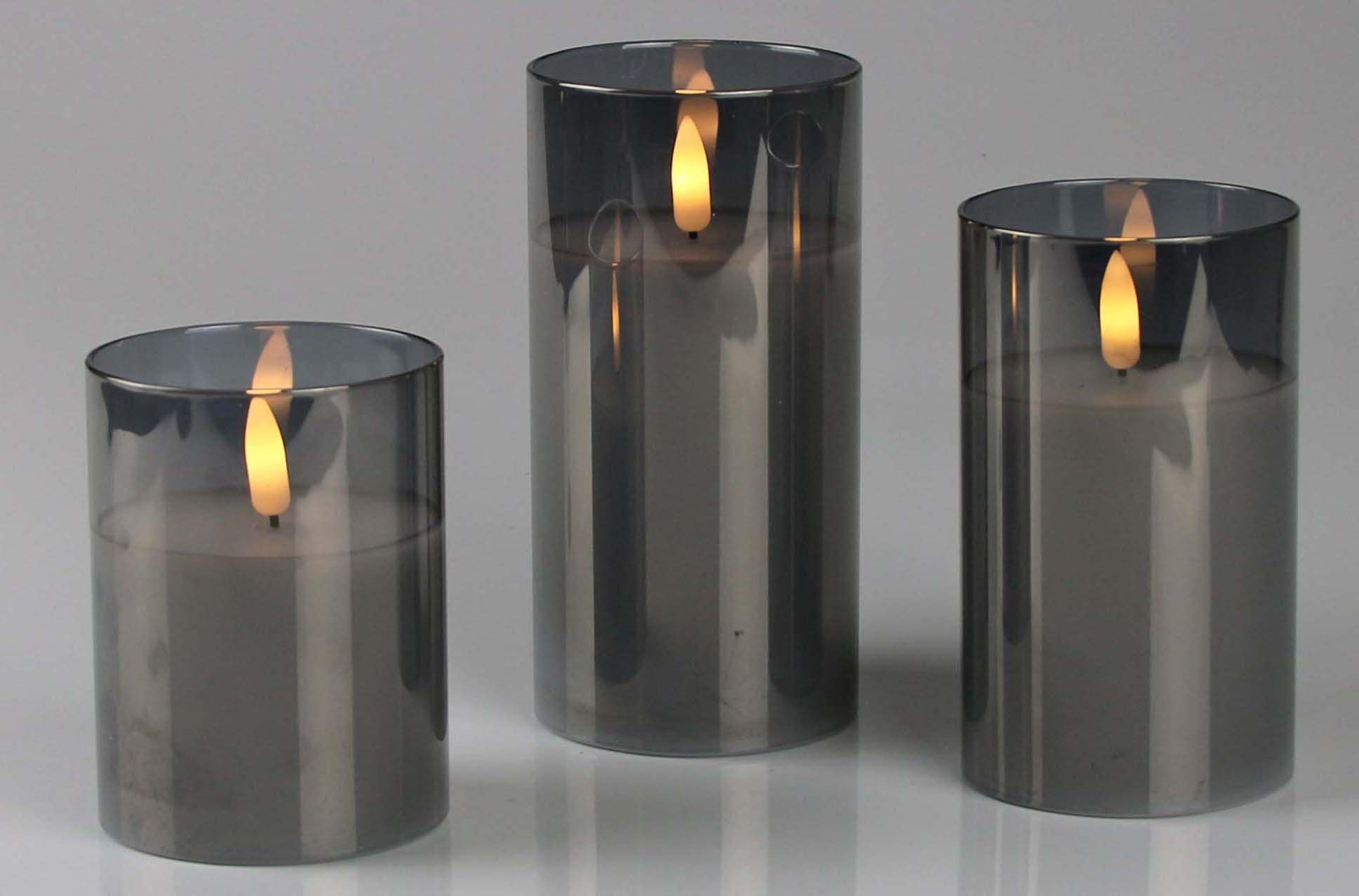 AM Design LED-Kerze, mit beweglicher LED-Flamme, grau bequem bestellen | LED-Kerzen