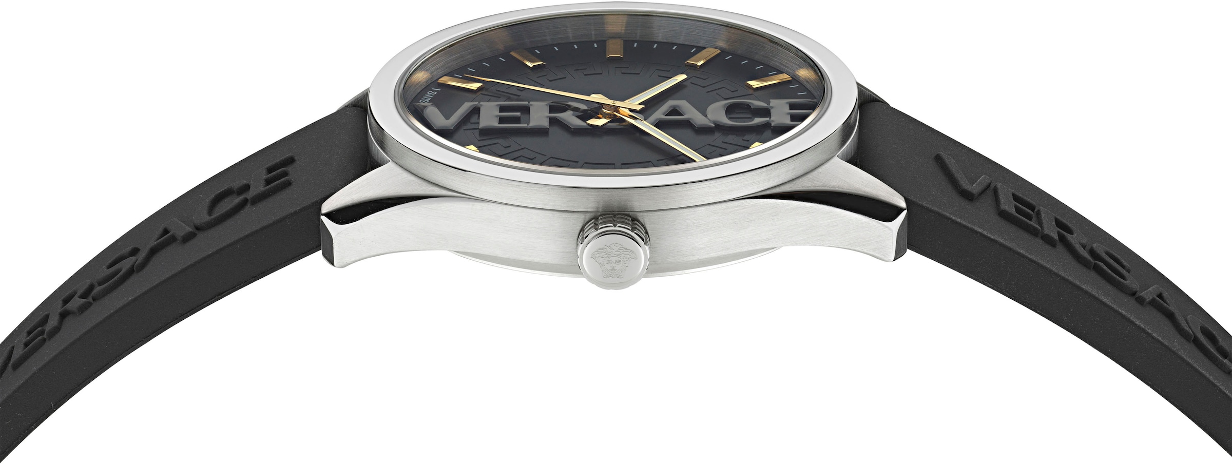 Versace Quarzuhr »V-VERTICAL, VE3H00723«, Armbanduhr, Herrenuhr, Swiss Made, Leuchtzeiger, Saphirglas, analog