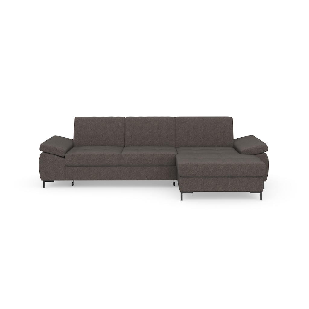 DOMO collection Ecksofa »Capelo«, mit Armteilverstellung, wahlweise mit Bettfunktion, Federkern