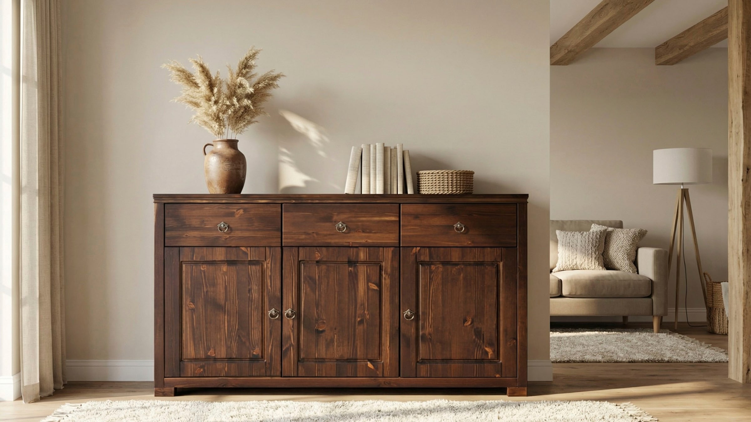 OTTO home Sideboard »Gotland« Kommode, Breite 147 cm, aus massiver Kiefer, FSC®