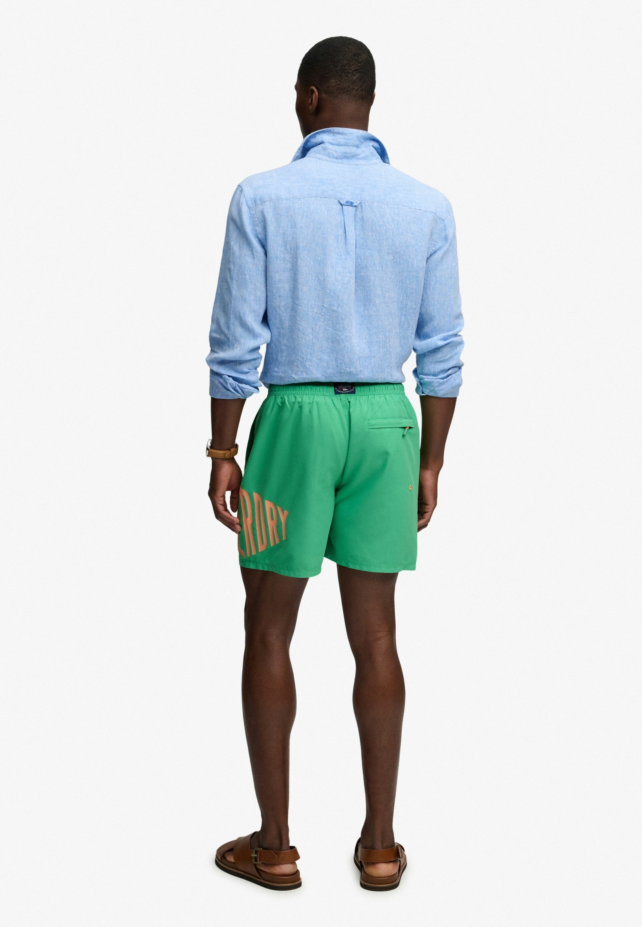 Superdry Badeshorts »PRINTED LOGO 16 SWIM SHORT« modische Passform, unifarbenes Design, aus Polyester, pflegeleicht