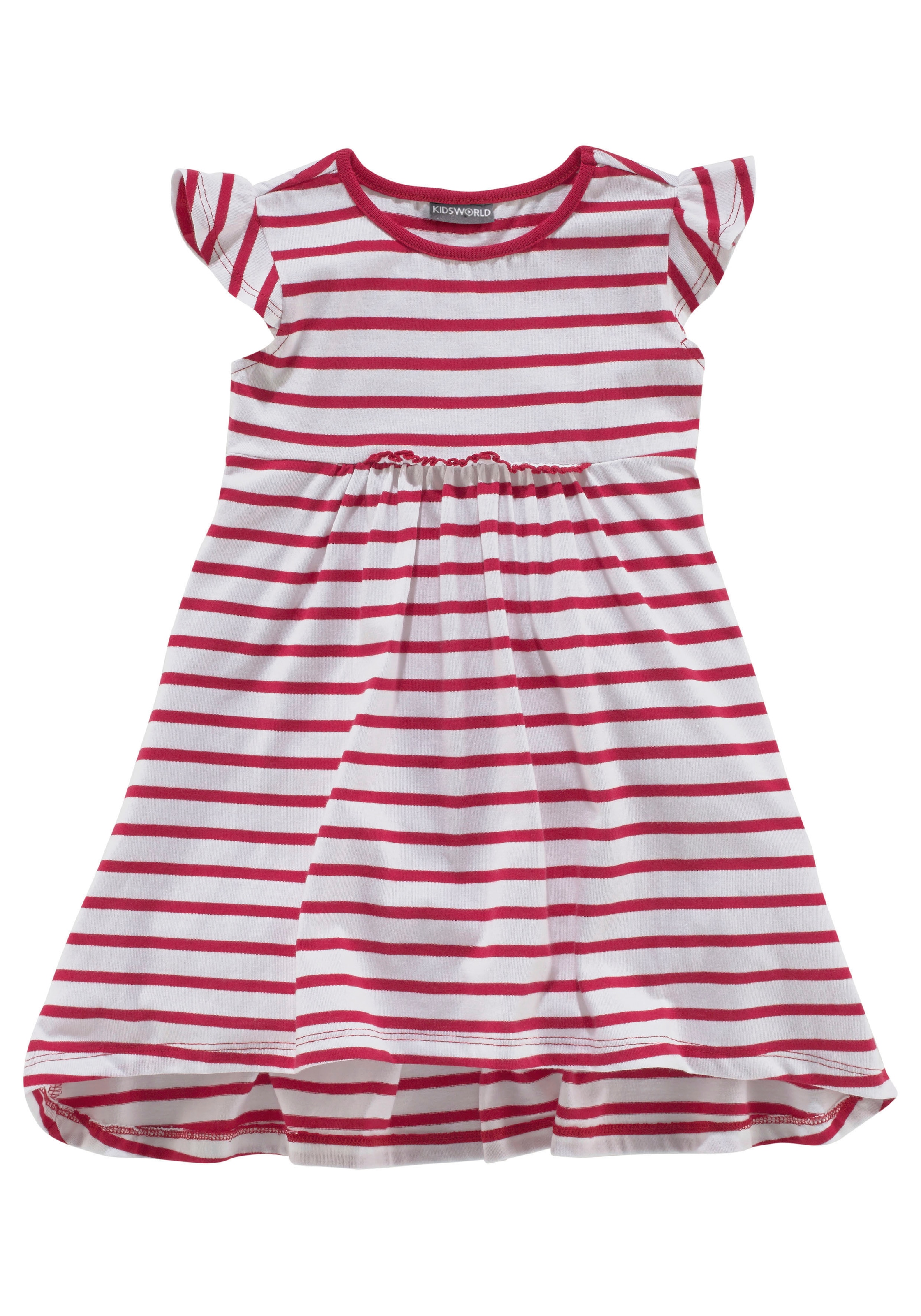 KIDSWORLD Jerseykleid »für kleine Mädchen«, (Packung, 2 tlg.), mit Punkten und Streifen