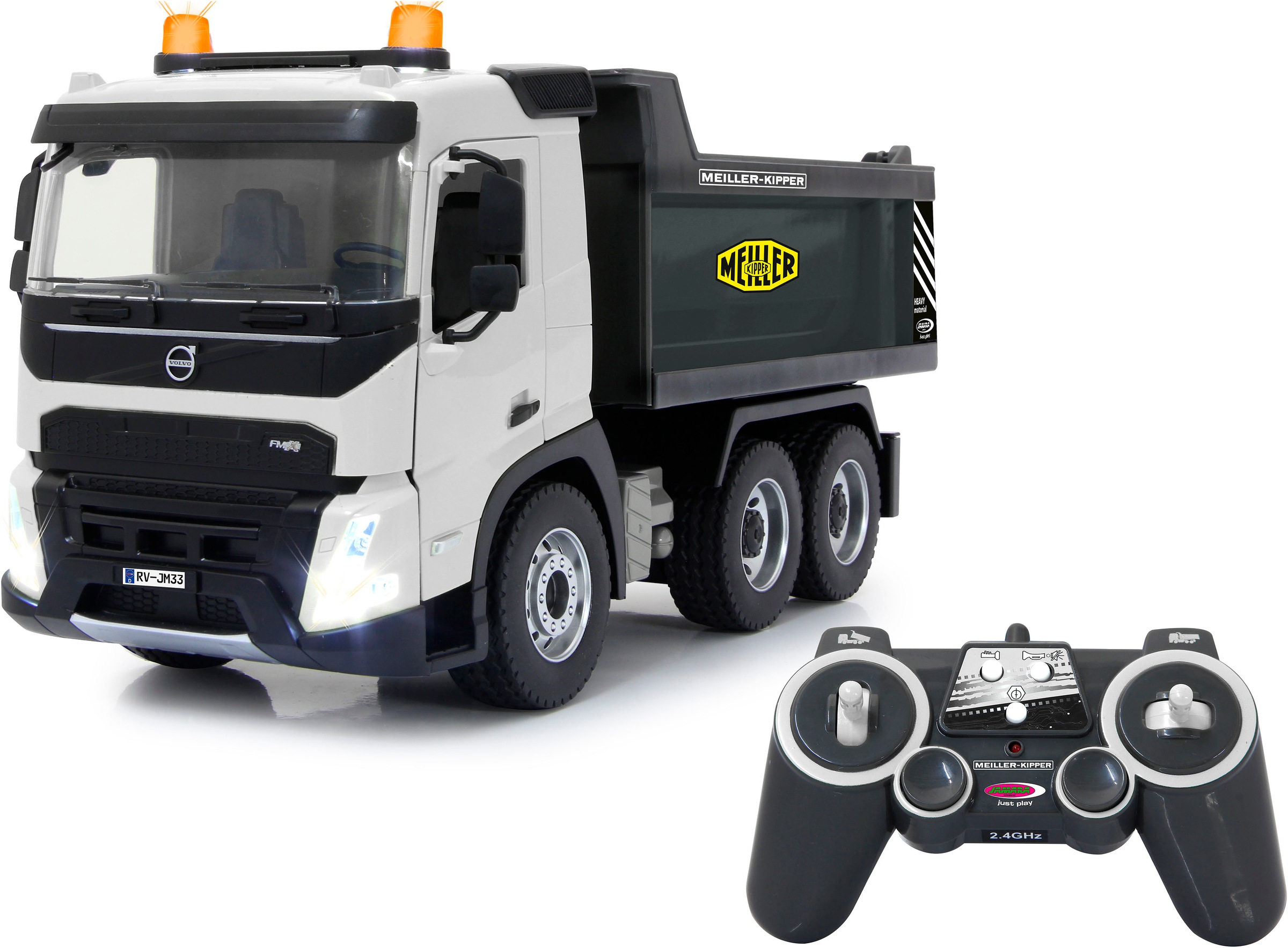 Jamara RC-Auto »Muldenkipper Volvo FMX Meiller 2,4GHz«, mit LED Beleuchtung