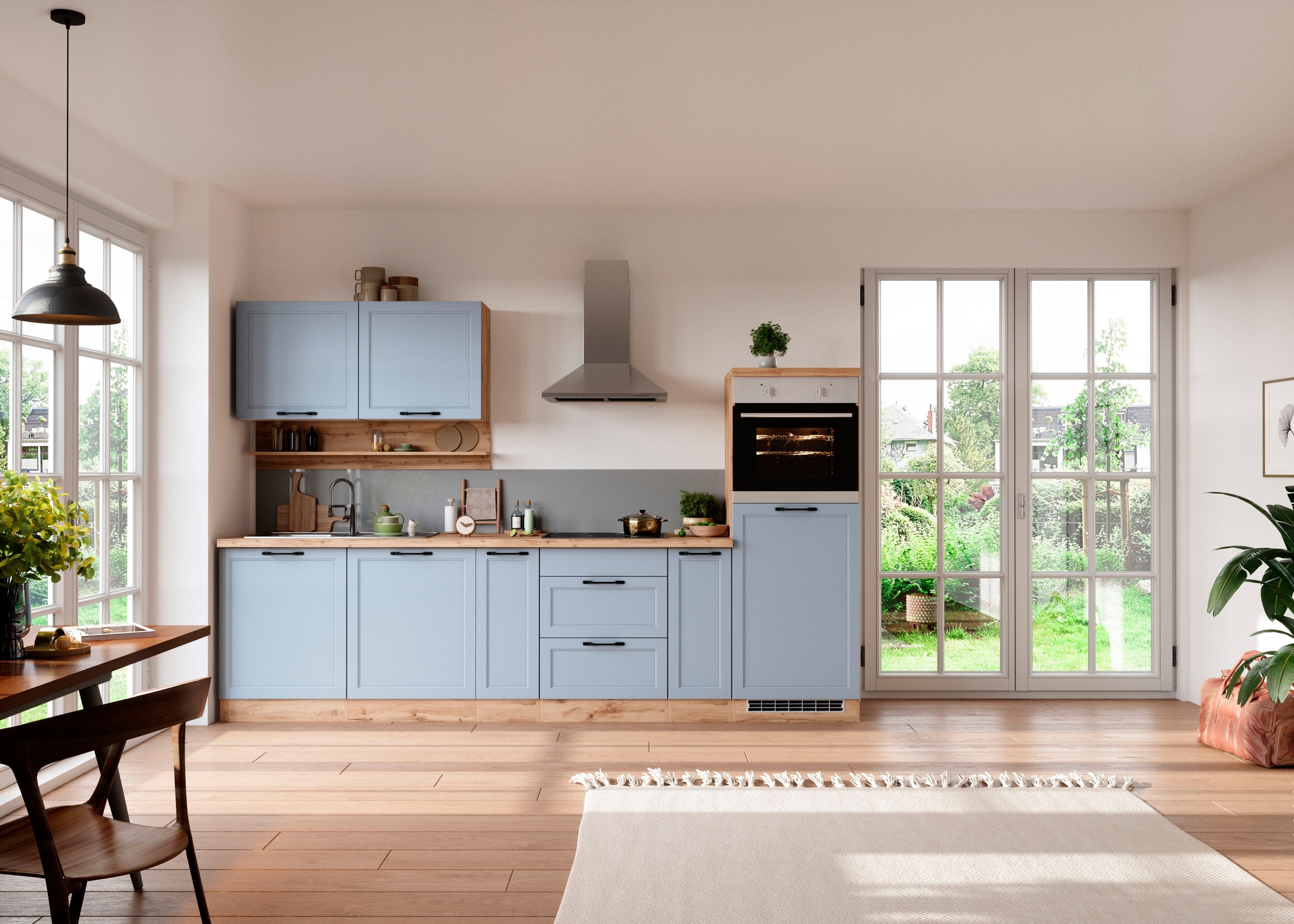 KOCHSTATION Küchenzeile »KS-Lana« 300 cm breit, wahlweise mit oder ohne E-Geräte