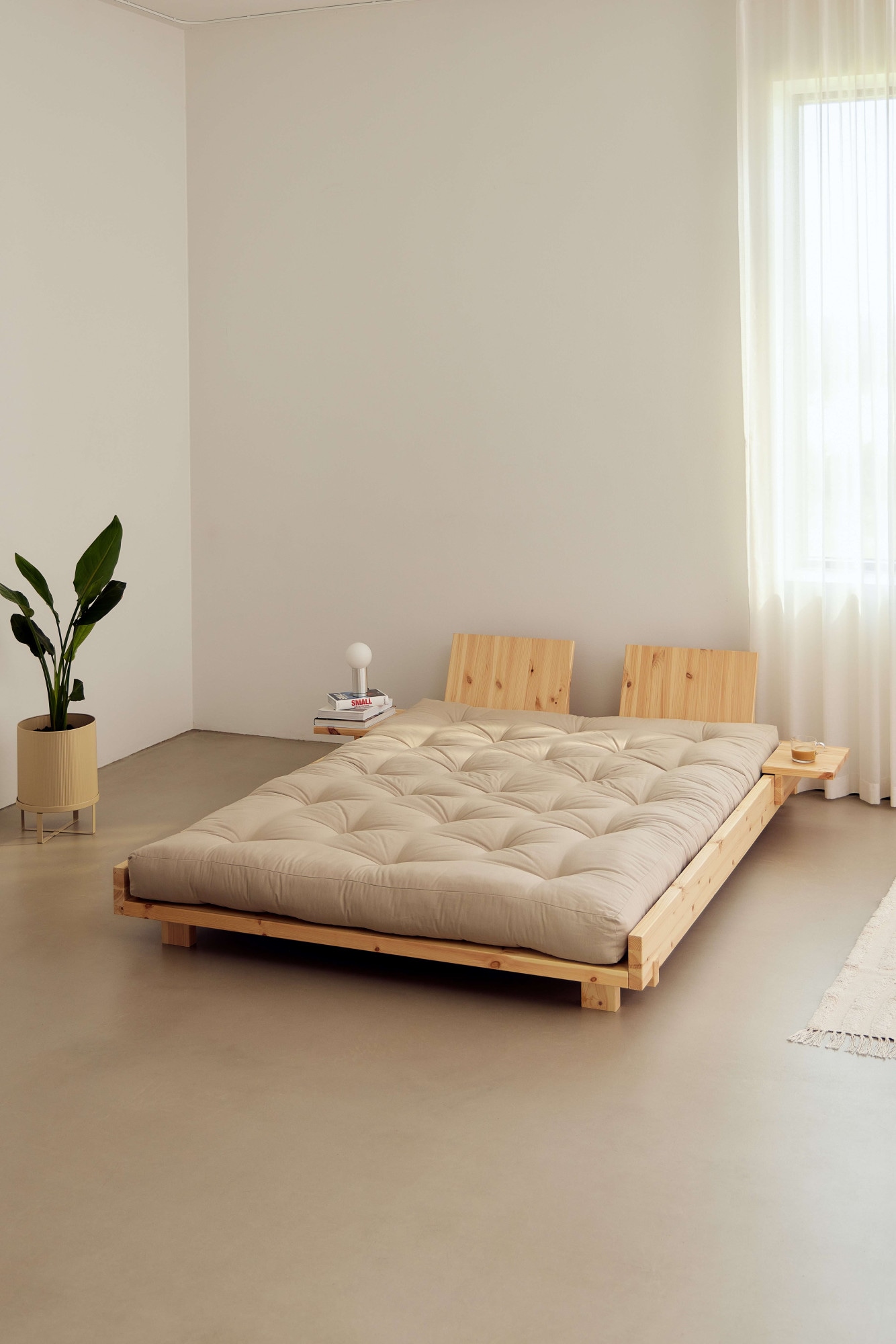 Karup Design Bettgestell »Social Bed, Bett mit oder ohne verstellbares Zubehör, ohne Matratze«, Bett wahlweise mit oder ohne Rückenlehnen und Ablagen. Ohne Matratze