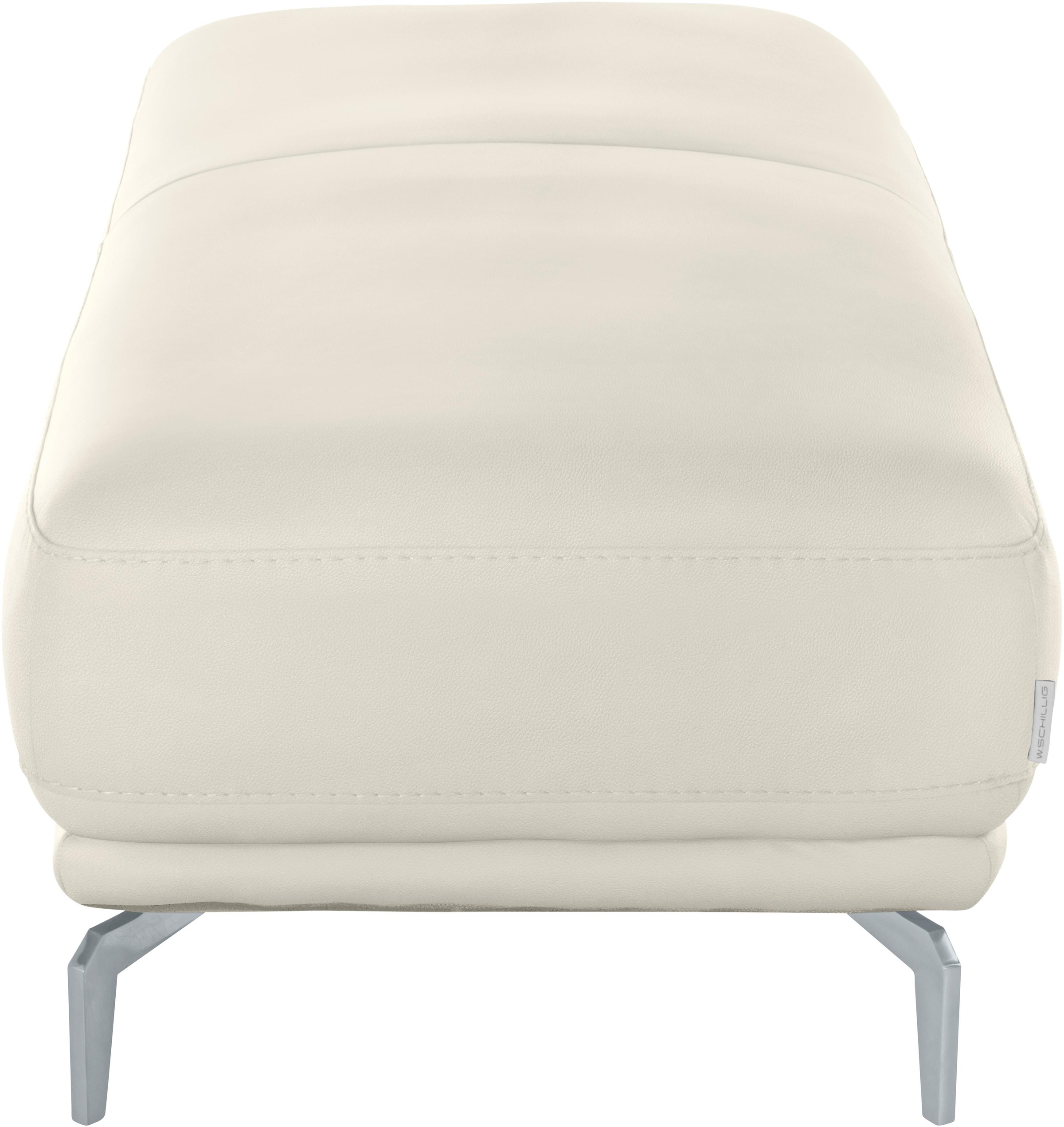 W.SCHILLIG Hocker »montanaa« mit Metallfüßen in Silber matt, Breite 141 cm