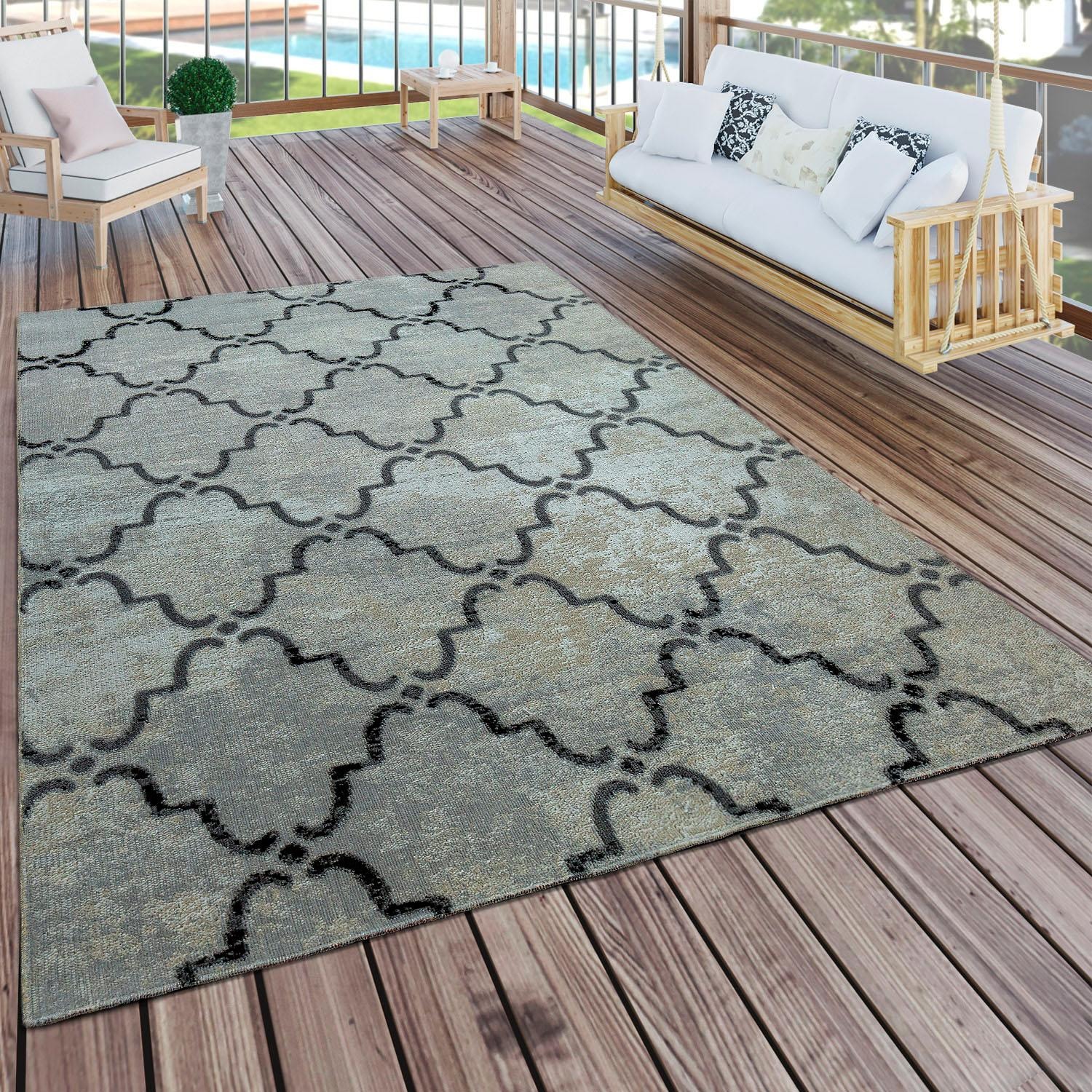Paco Home Läufer »Artigo 411«, rechteckig, 10 mm Höhe, Teppich-Läufer, Kurzflor, Vintage Design, In- und Outdoor geeignet