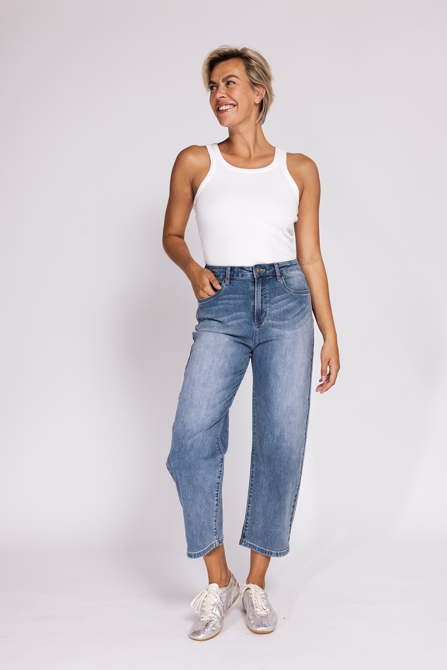 Zhrill 7/8-Jeans »IZA« in bequemer Passform und mit Animal-Print