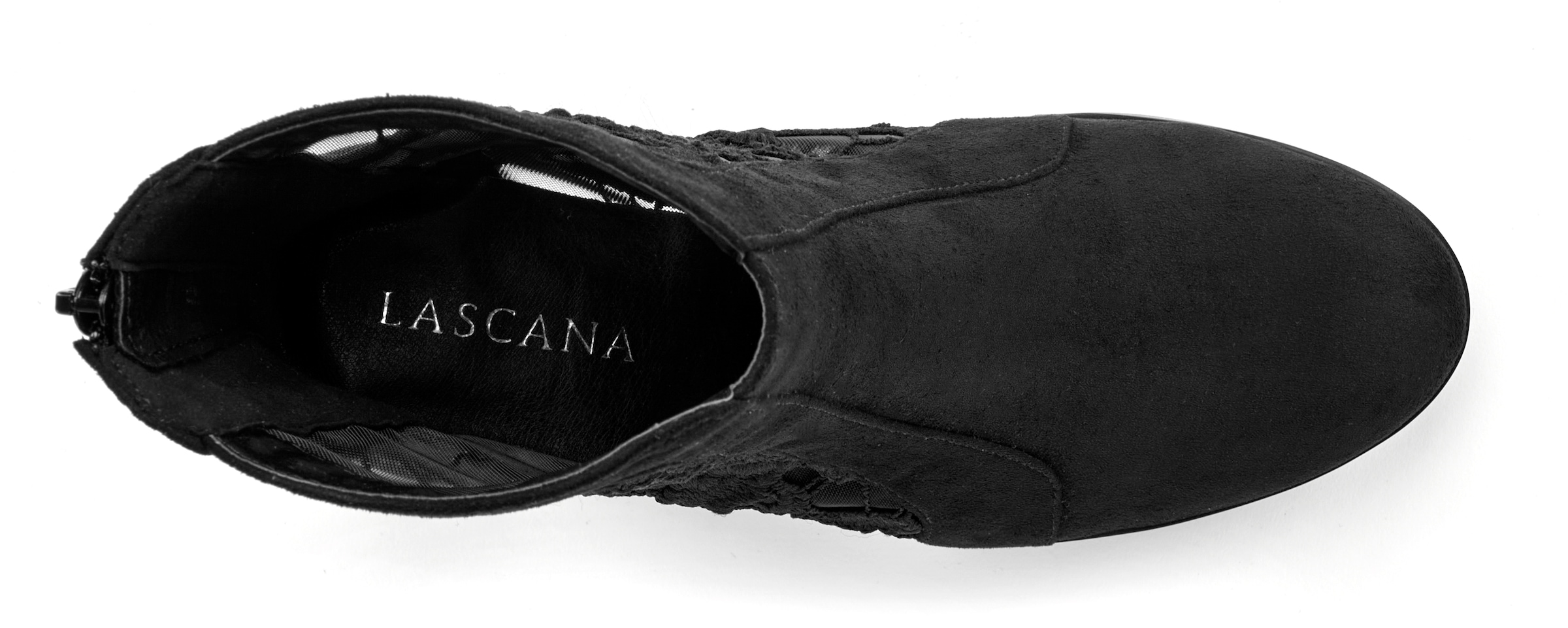 LASCANA High-Heel-Stiefelette »Ankle Boot, Stiefel«, mit modischer Spitze und bequemen Blockabsatz