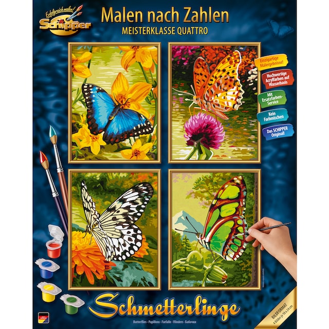 Schipper Malen nach Zahlen »Meisterklasse Quattro - Schmetterling«, Made in  Germany bei