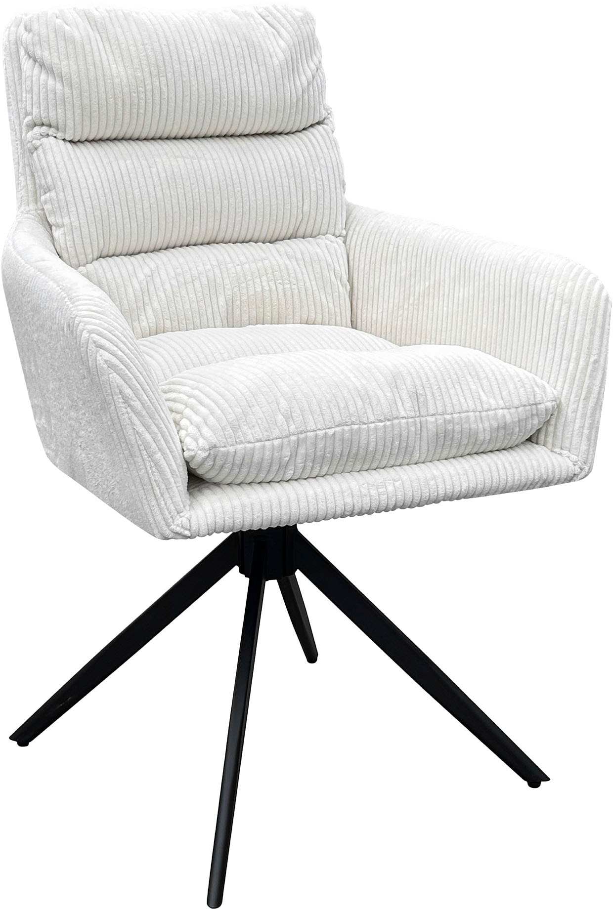 byLIVING Esszimmerstuhl »Pura« (Set) 2 Stk.Sitzschale 360°drehbar, Metall schwarz, Armlehnstuhl, diverse Farben